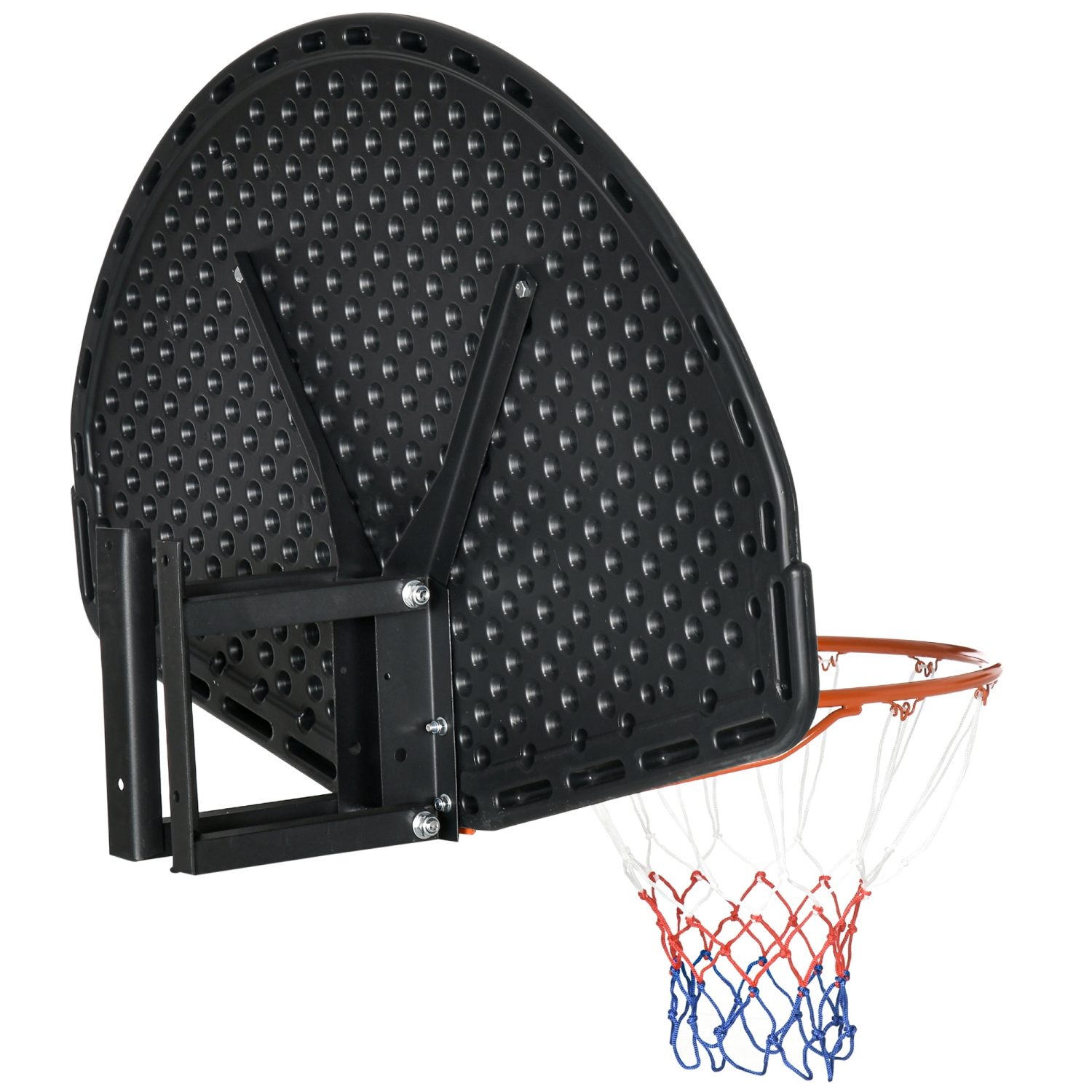 Panier de basketball mural de Soozier, avec panneau incassable de 43,3 x 27,6", mini panier de basketball et panneau arrière pour l'extérieur et