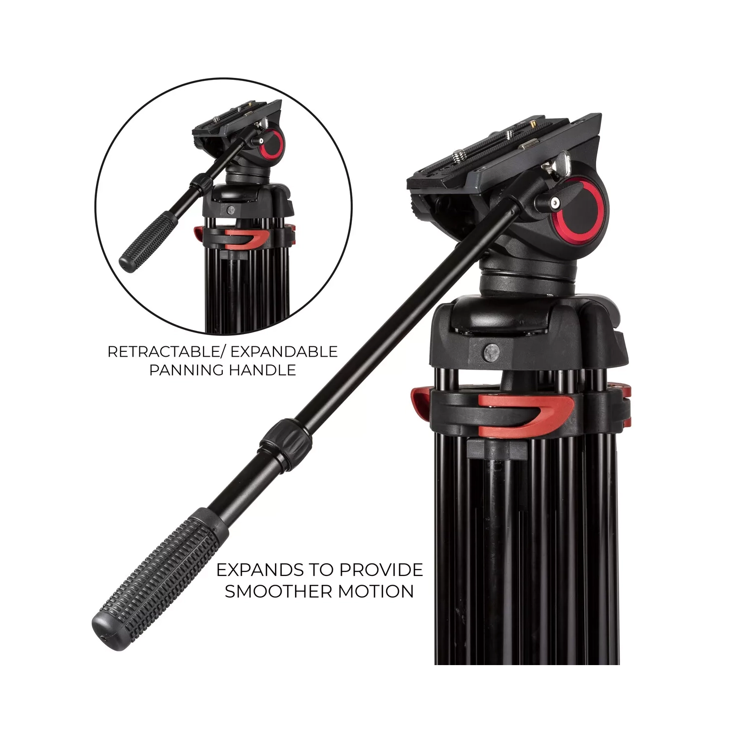 72" 180cm Portable Video Camera Tilt Tripod and Heavy Duty Dolly Bundle