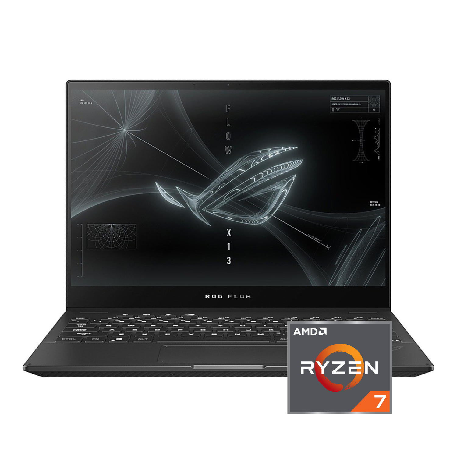 ASUS ROG Flow 13.4" WUXGA Touchscreen Laptop -Black( AMD Ryzen 7 6800HS/ 1TB SSD/16GB LPDDR5 RAM/Windows 11 Pro)-128GB Docking Station Set