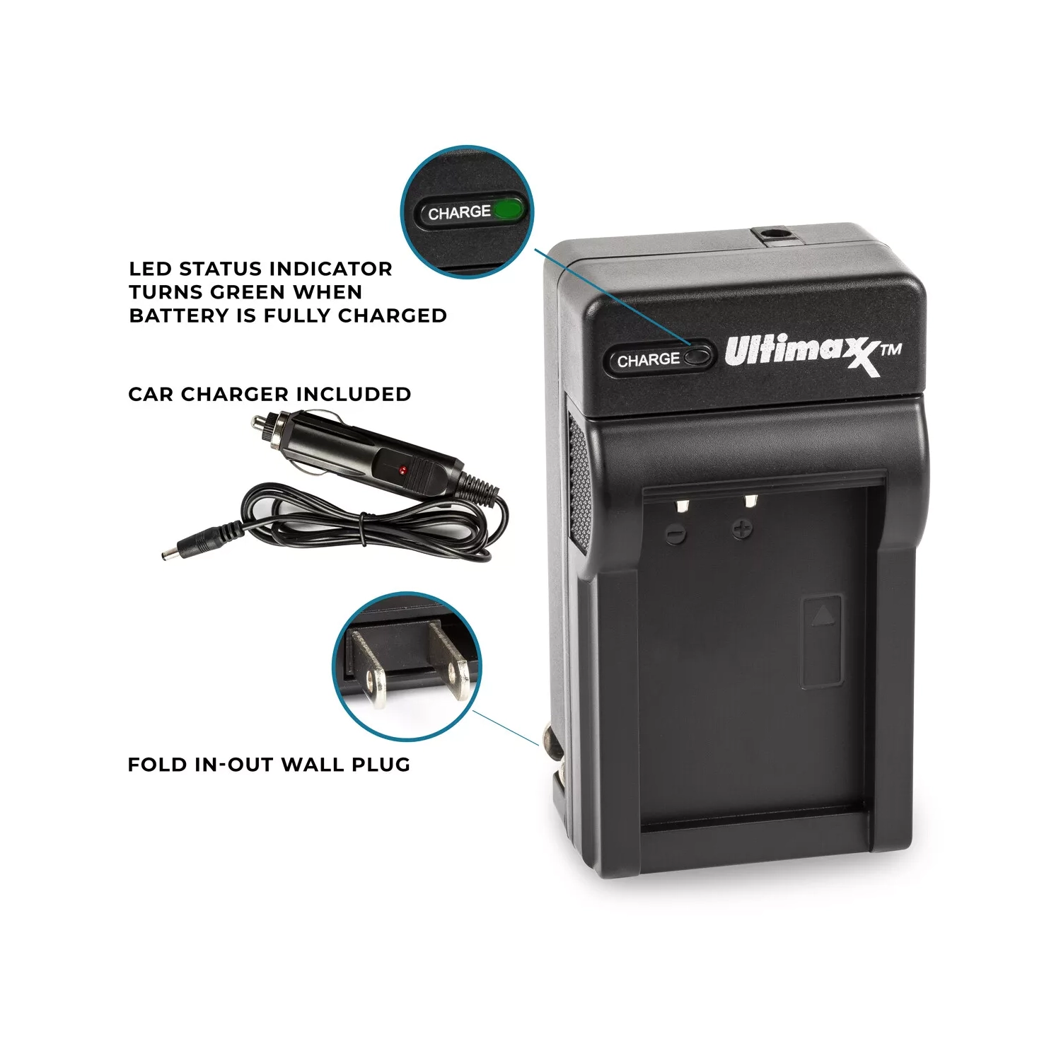 Chargeur de batterie de voyage Adaptateur c.a. pour Sony NP-FV50 NP-FV70 NP-FV100 Q8K6