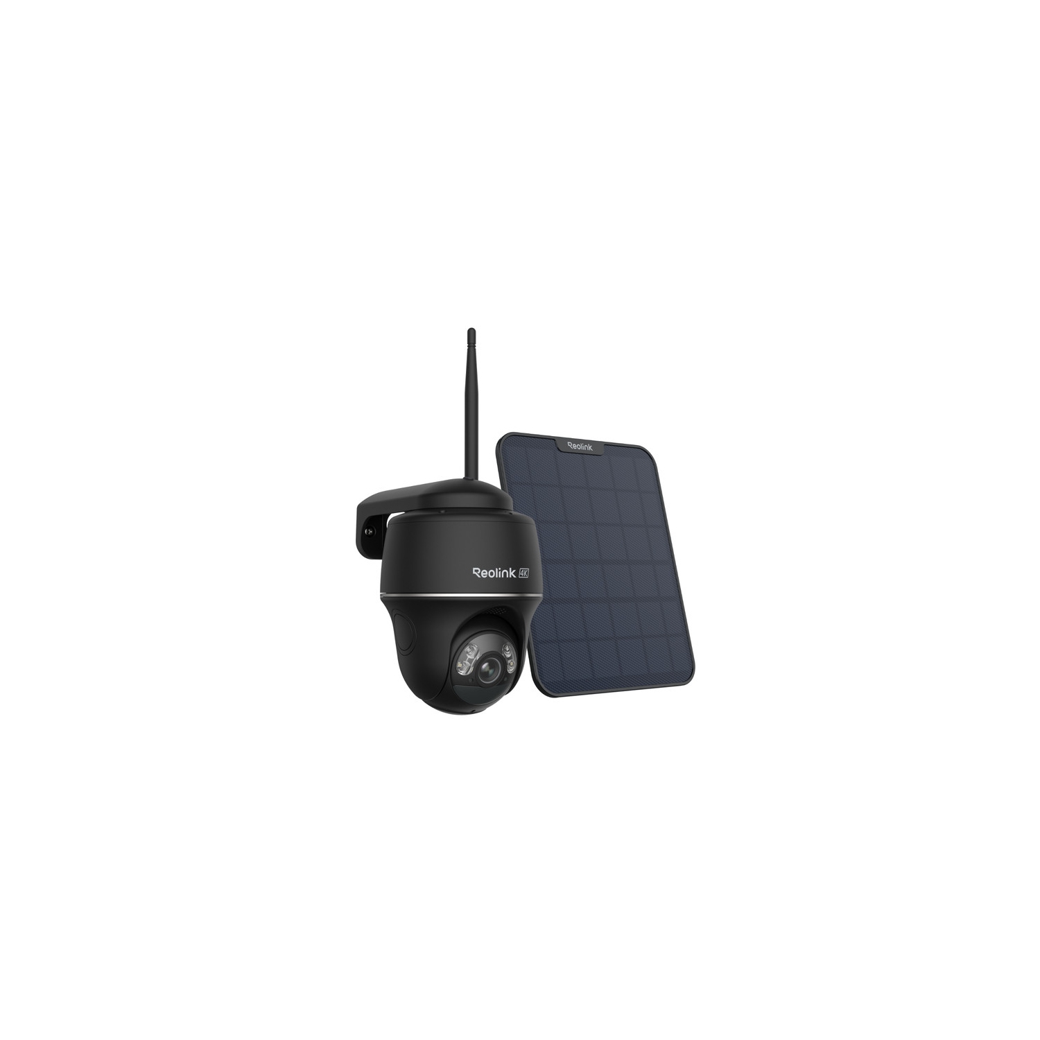 Reolink 4K Solar Security Camera Wireless Outdoor 360° Pan Tilt, 5/2.4 GHz Dual-Band WiFi, Argus PT Ultra Black