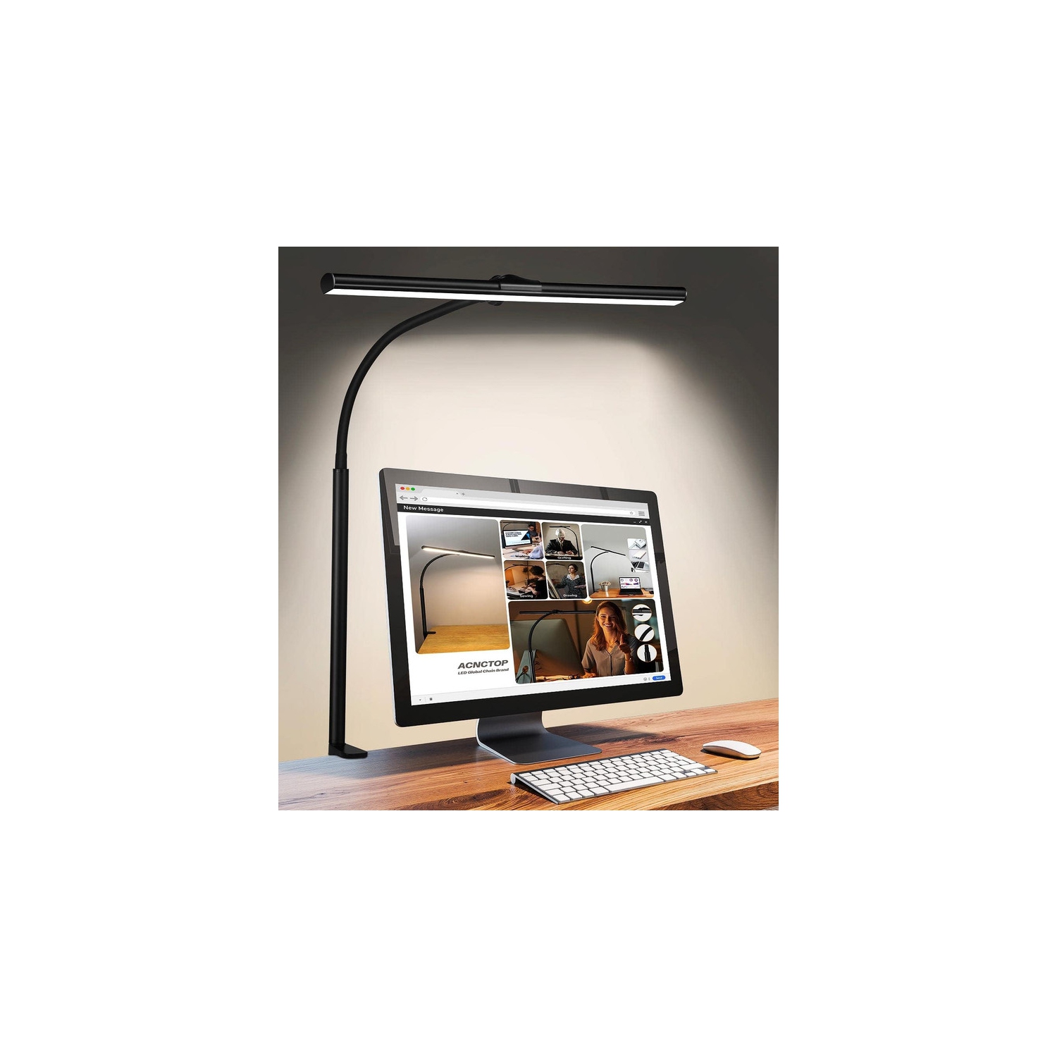 YOULIGHTS Desk Lamp for Office Home - Eye-Caring Architect Task Lamp 25 Lighting Modes Adjustable LED Desk Lamp Flexible Gooseneck Clamp Light for