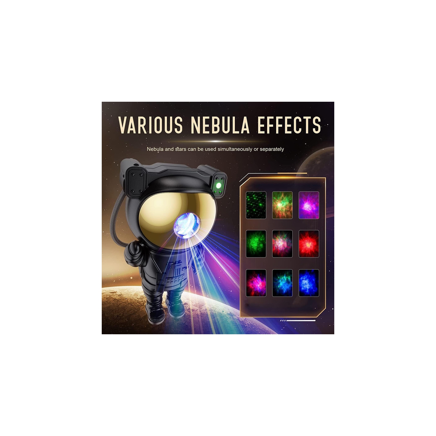 YOULIGHTS Night Light Projector - Cool Stuff Tiktok Trend Items, Galaxy Star Astronaut Space Ceiling Projector, Led Lights for Bedroom Accessories