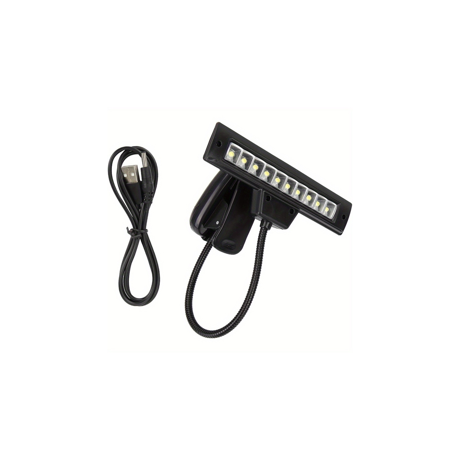 YOULIGHTS Portable Music Stand Light, Flexible Neck Clip Reading Light with USB Interface, Music Stand Light, Night Reading, Workbench