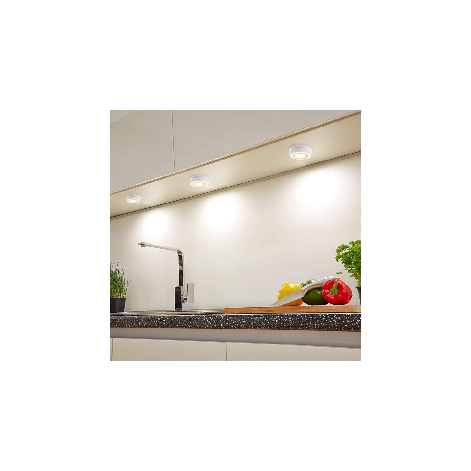 12 Pack Puck Lights, 16 Color Changeable LED Lights, Cabinet Lights, Battery Powered Lights with Dimmer and Timer