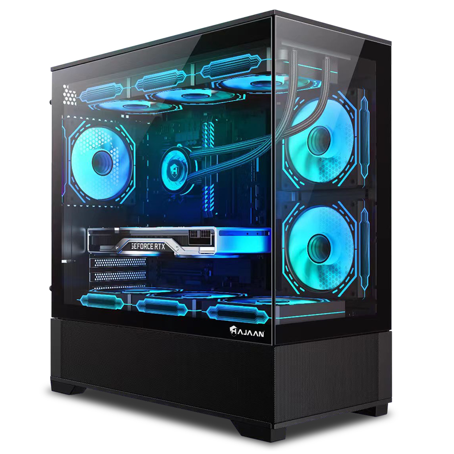 HAJAAN Gaming PC (AMD Ryzen 7 7700X Processor up to 5.4GHz, GeForce RTX 4060 8GB GDDR6, 32GB DDR5, 1TB NVMe SSD, WiFi Ready, Windows 11 Pro, 1 Year Warranty)