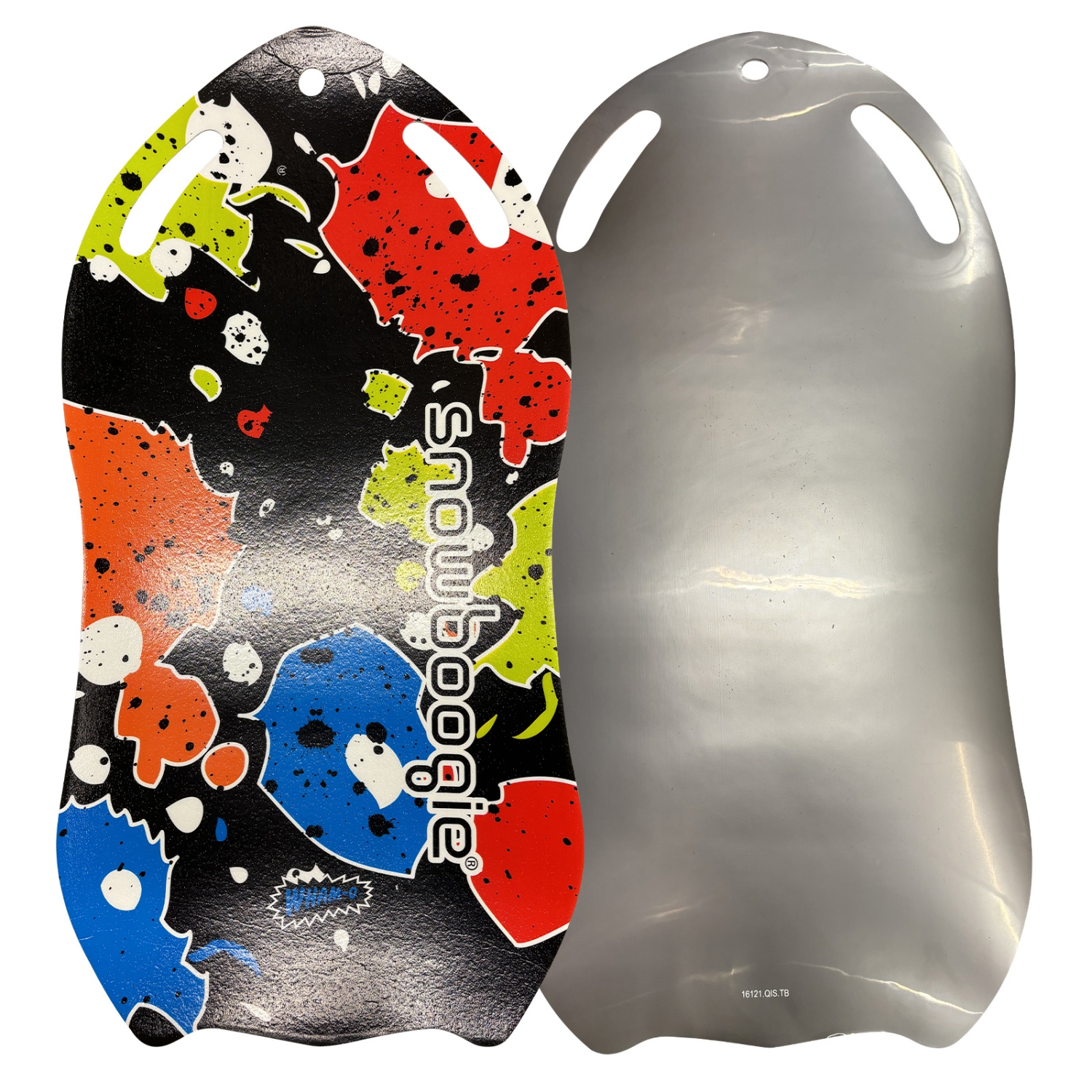 Traîneau à neige WHAM-O Snowboogie de 37&nbsp;po pour une personne, traîneau d'hiver enroulable à revêtement pneumatique avec poignées découpées au