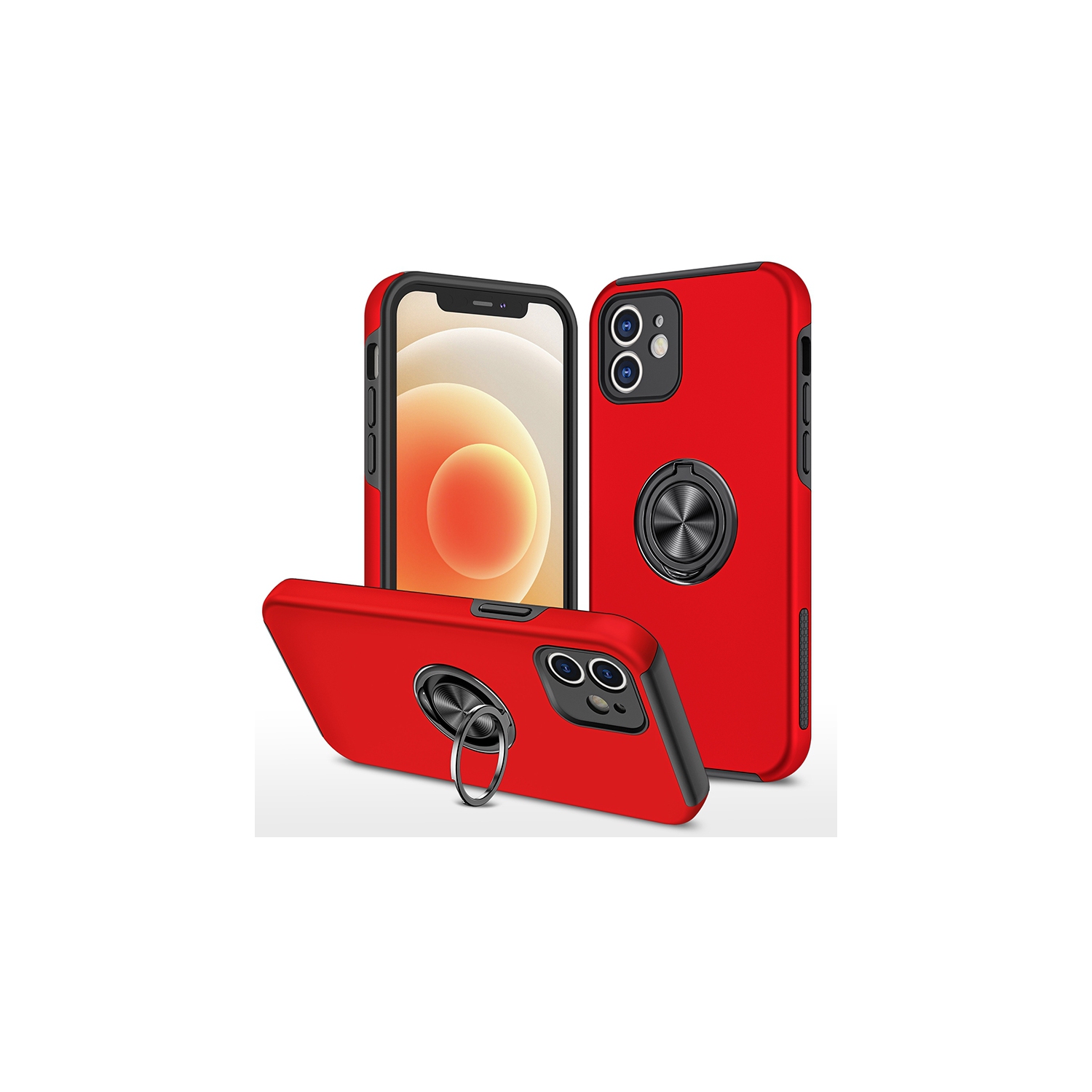 XCRS – Étui ajusté à anneau, étui rotatif Slim Armor pour iPhone 11 d'Apple