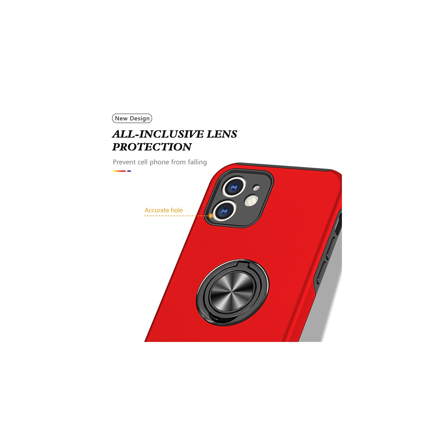 XCRS – Étui ajusté à anneau, étui rotatif Slim Armor pour iPhone 11 d'Apple