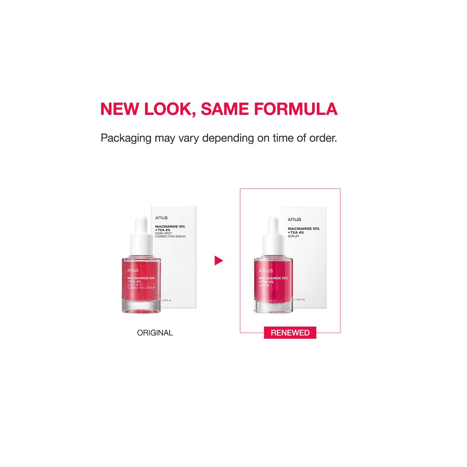 Anua Niacinamide + 4% Tranexamic Acid Serum, Korean Glass Skin, Fragrance-Free