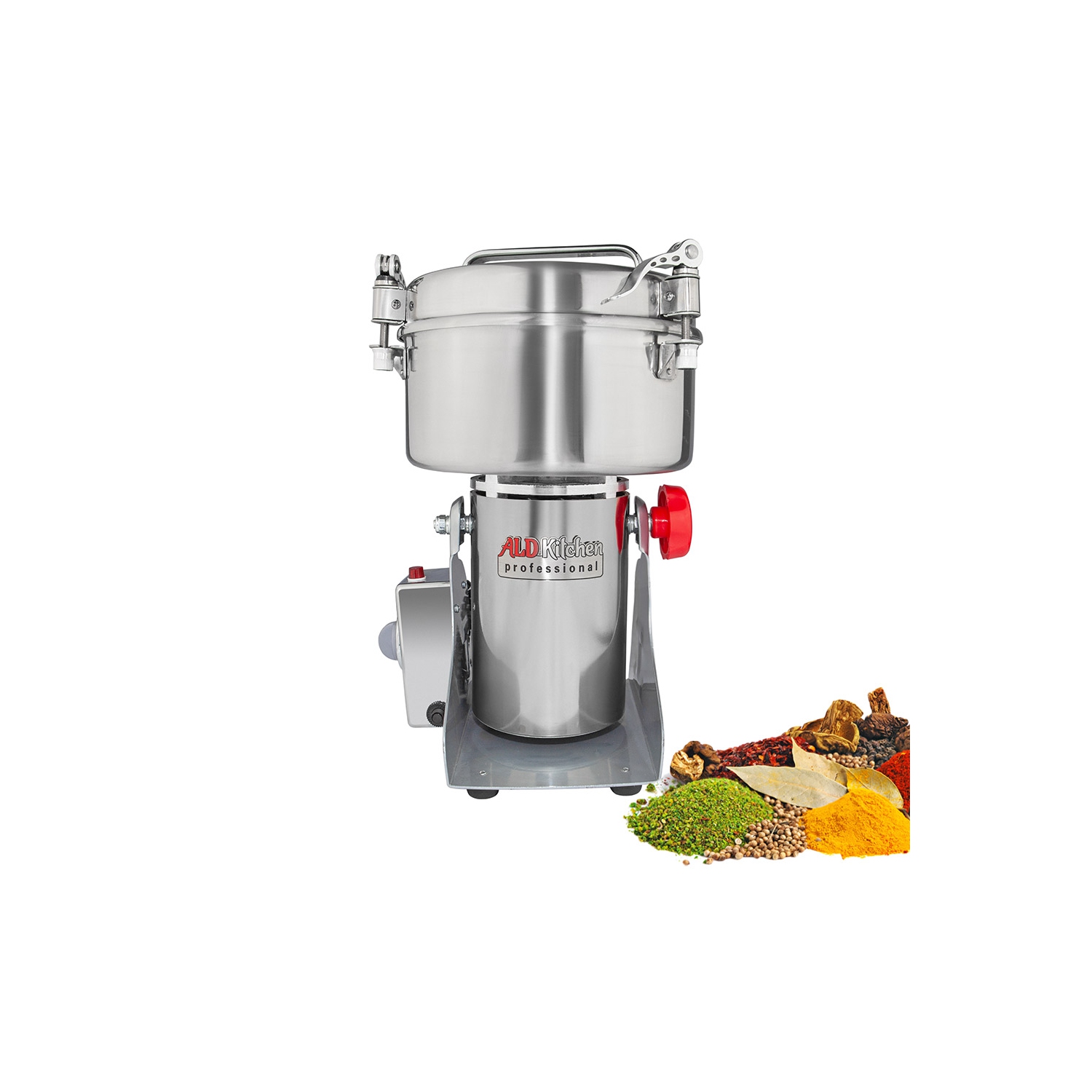 Broyeur d'aliments électrique à rotation A-S1500 - Broyeur haute vitesse en acier inoxydable | 1500 gr | 110&nbsp;V