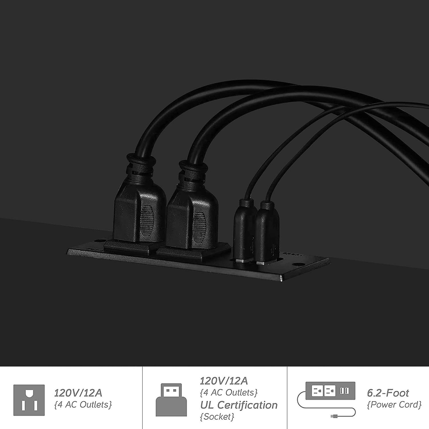 WAMPAT – Tablette murale flottante avec 16 lampes à DEL, meuble multimédia en bois sous le téléviseur pour la maison et le bureau, noir