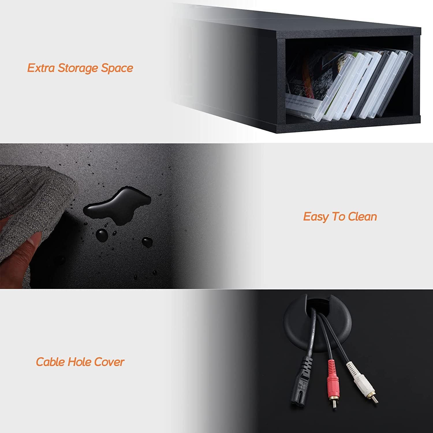 FITUEYES 70 inch Floating TV Stand with Blue Lights, Floating Entertainment Center for TVs up to 75 inch, Floating TV Shelf Wall Mounted with Storage