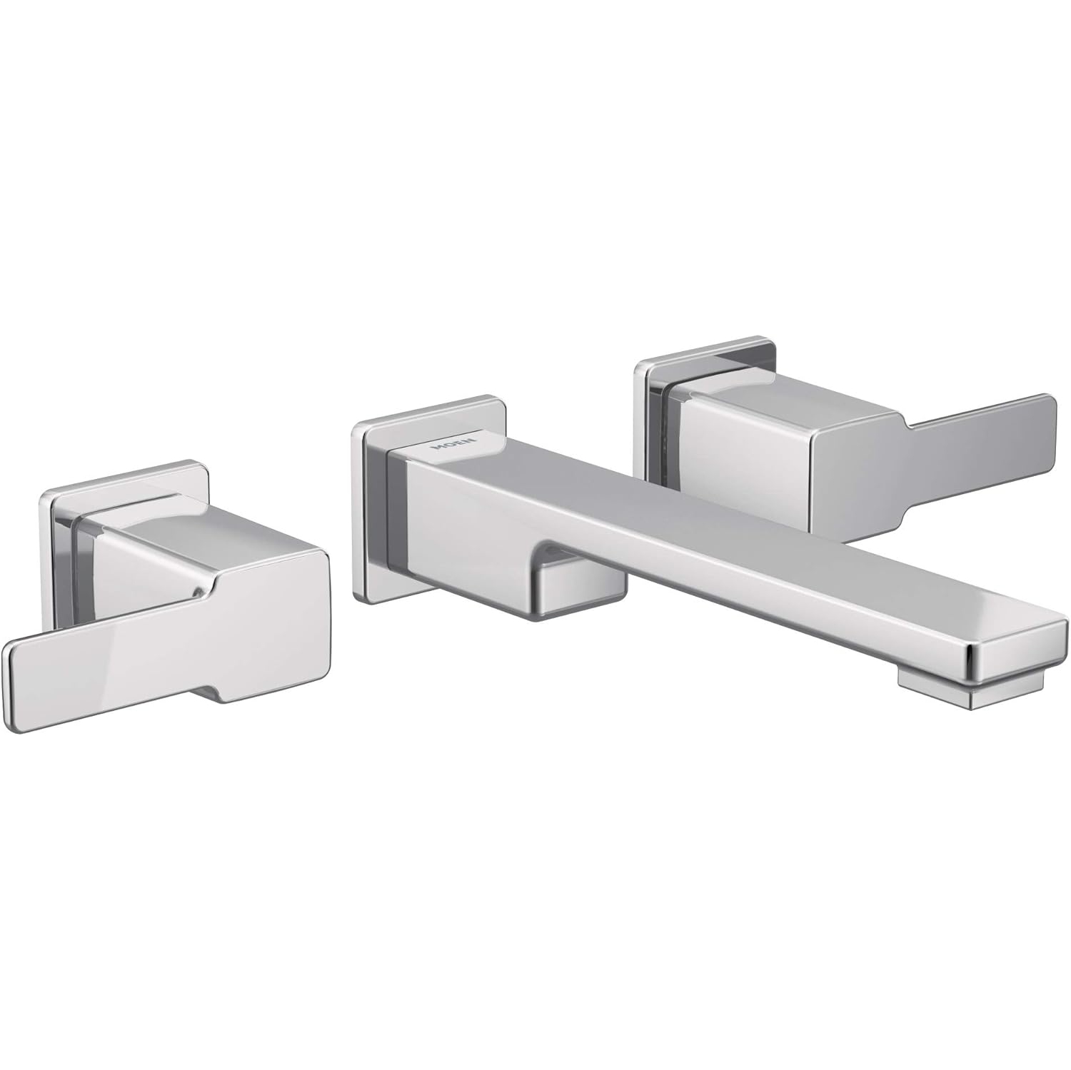 Robinet de salle de bain mural Moen TS6731, 90 degrés, à deux manettes, sans valve, chrome