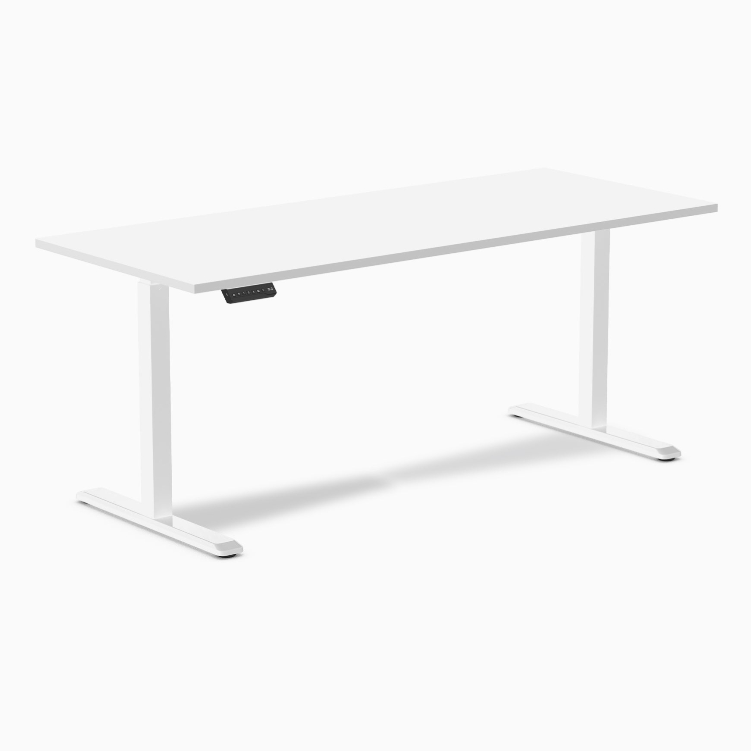 Desky Single Sit-Stand Desk - 59.1" Black Top Single Motor Up To 48.4 Inch Lift 176 Lb Capacity, Space Grey Frame