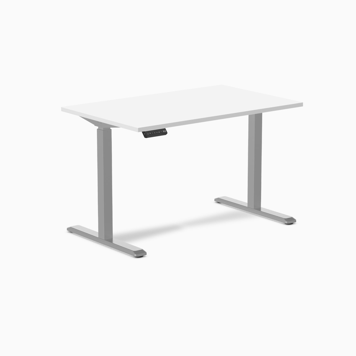 Desky Single Sit-Stand Desk - 59.1" Black Top Single Motor Up To 48.4 Inch Lift 176 Lb Capacity, Space Grey Frame