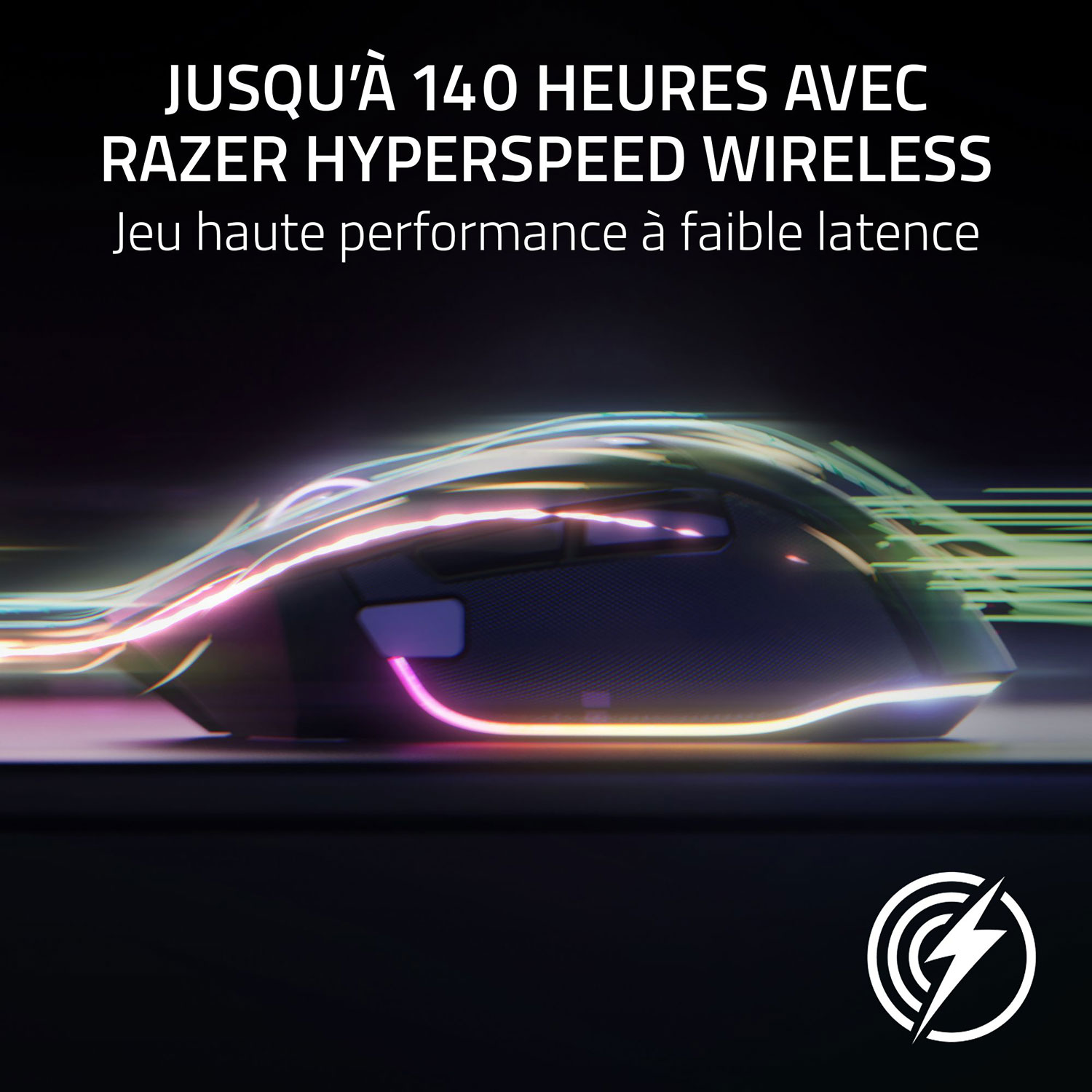 Souris de jeu sans fil de 35 000 ppp Basilisk V3 Pro de Razer - Noir