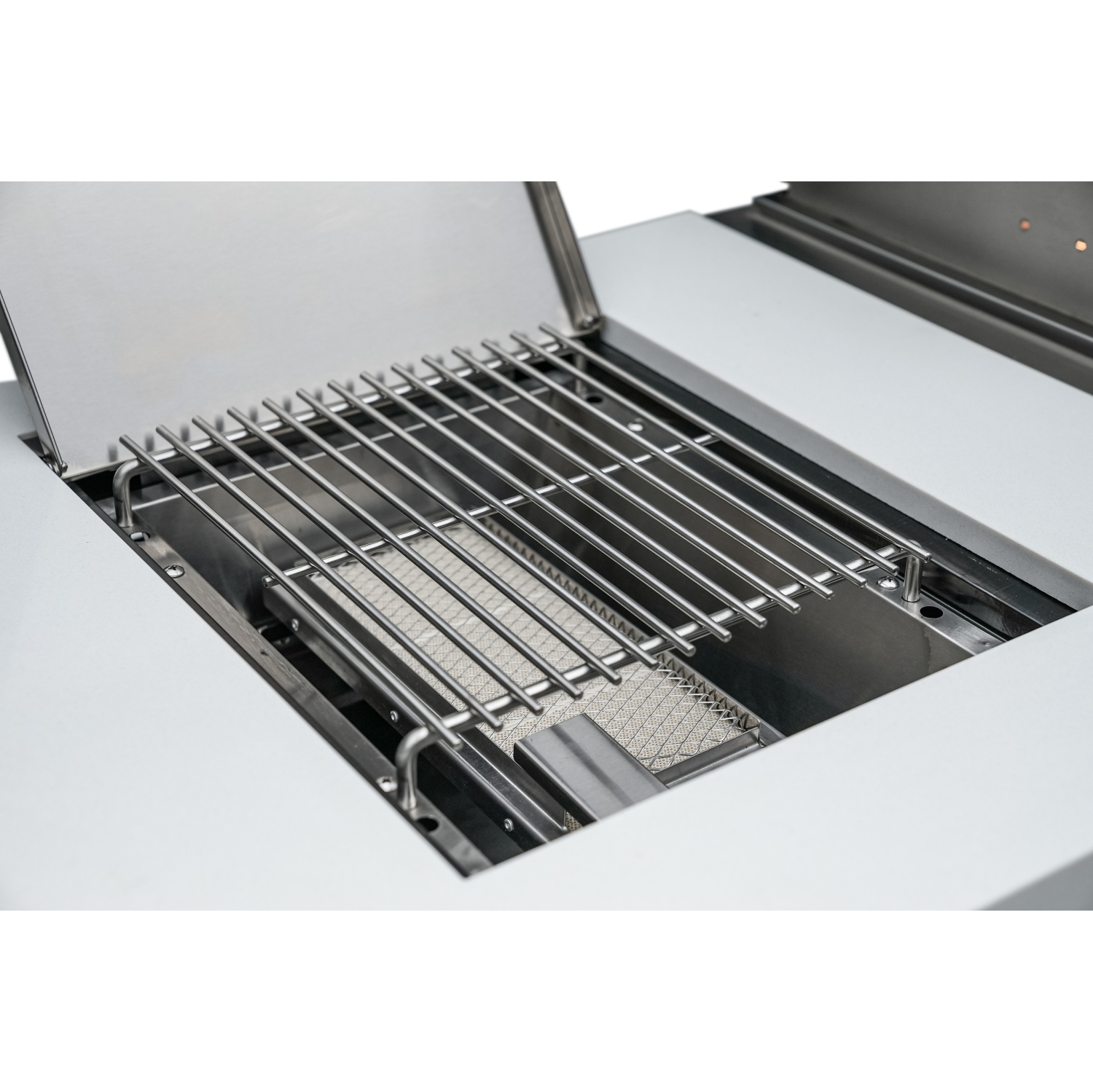 Îlot de luxe Mont Alpi 805 avec coin 90 degrés, Kegerator, centre de boissons et armoire réfrigérateur - Acier inoxydable de qualité marine