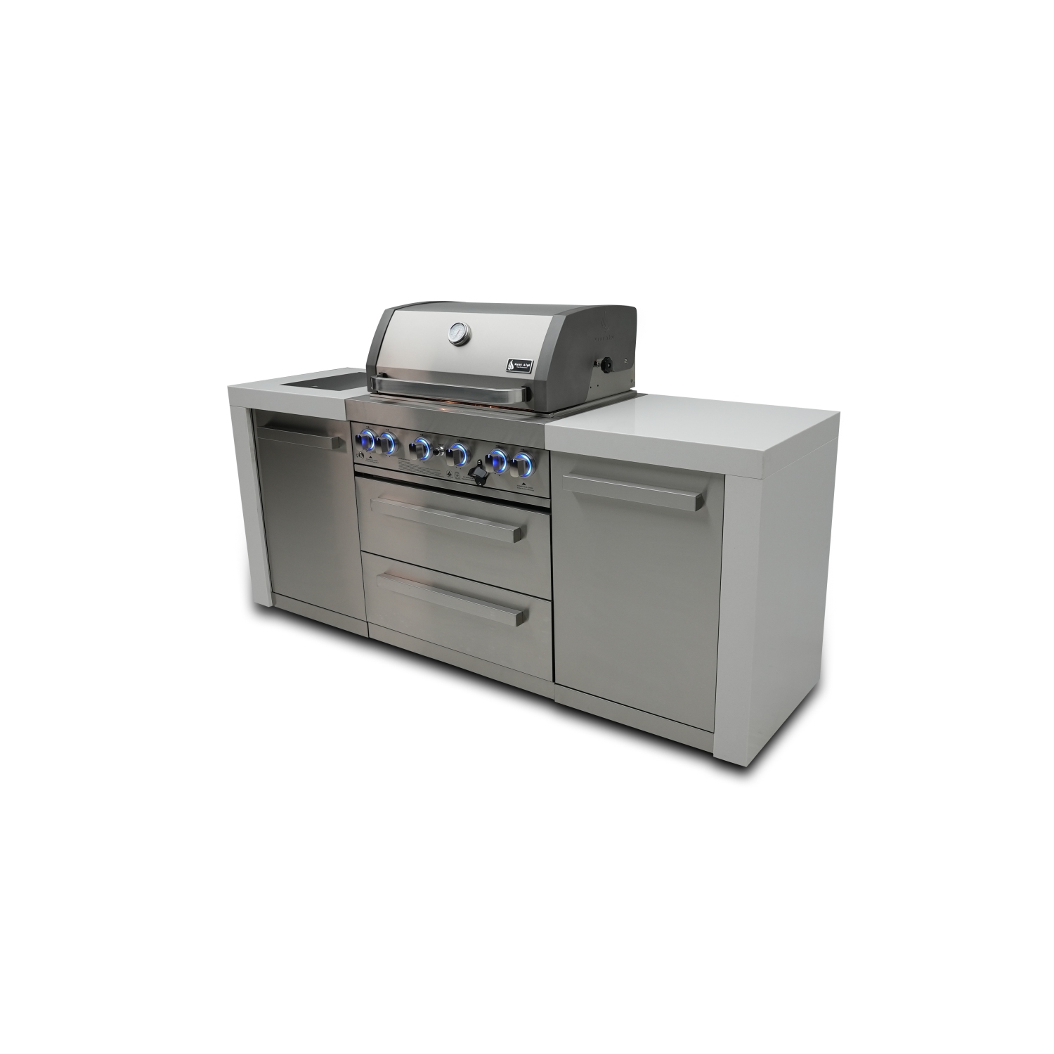 Îlot de luxe Mont Alpi 400 - Acier inoxydable de qualité marine