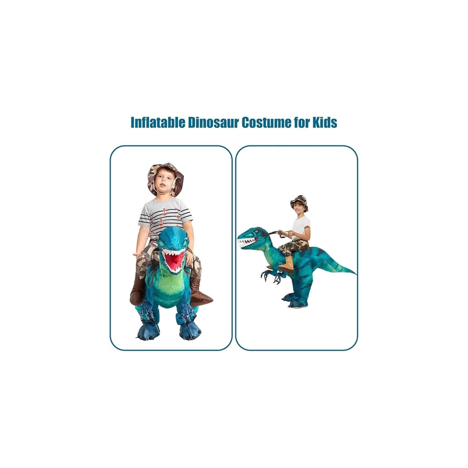 Costume de dinosaure gonflable pour enfants – Dégustez un costume de dinosaure d'Halloween, tenue gonflable amusante pour les fêtes