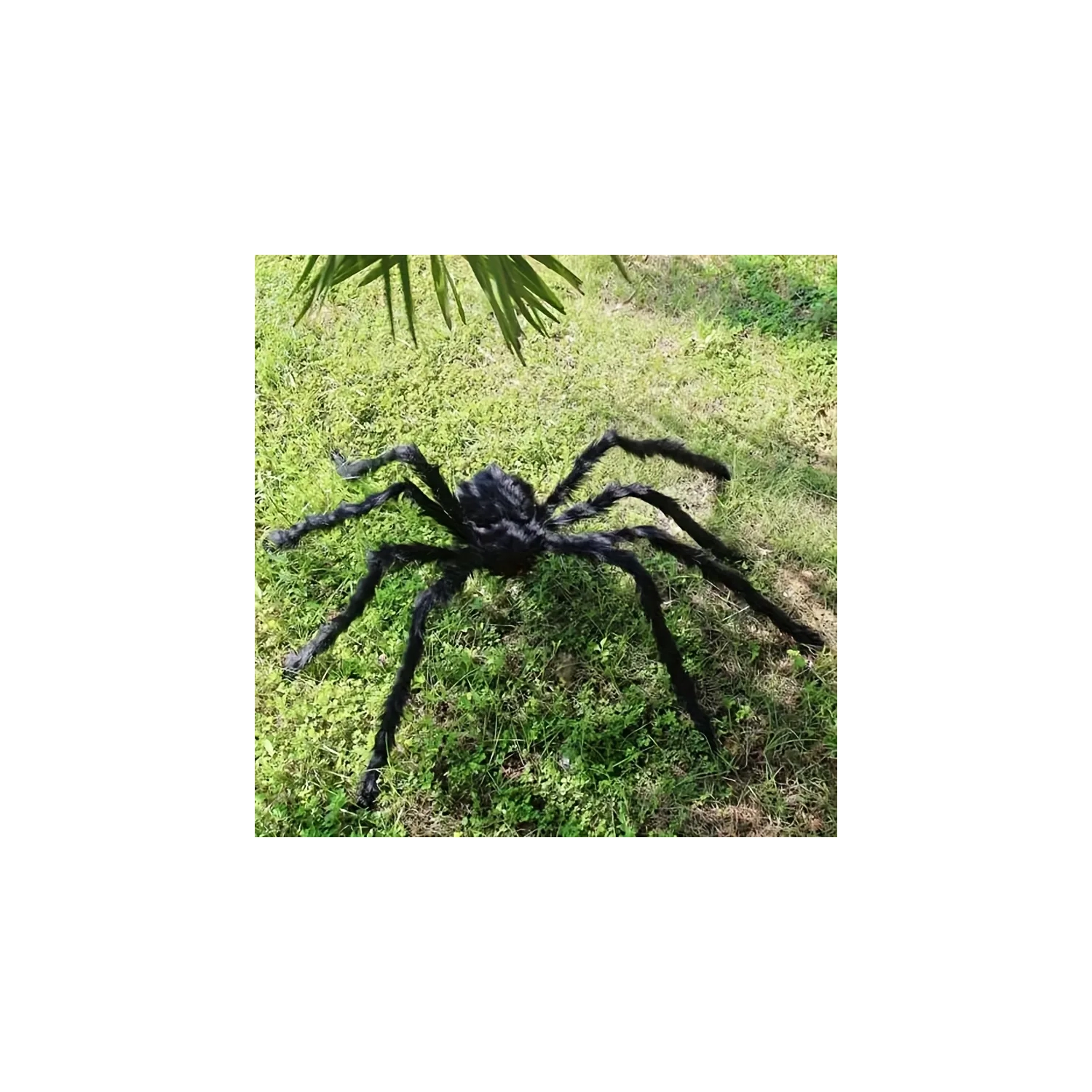 Giant 5ft Black Spider Halloween Decoration – Indoor/Outdoor Haunted House Decor, Durable Polyester