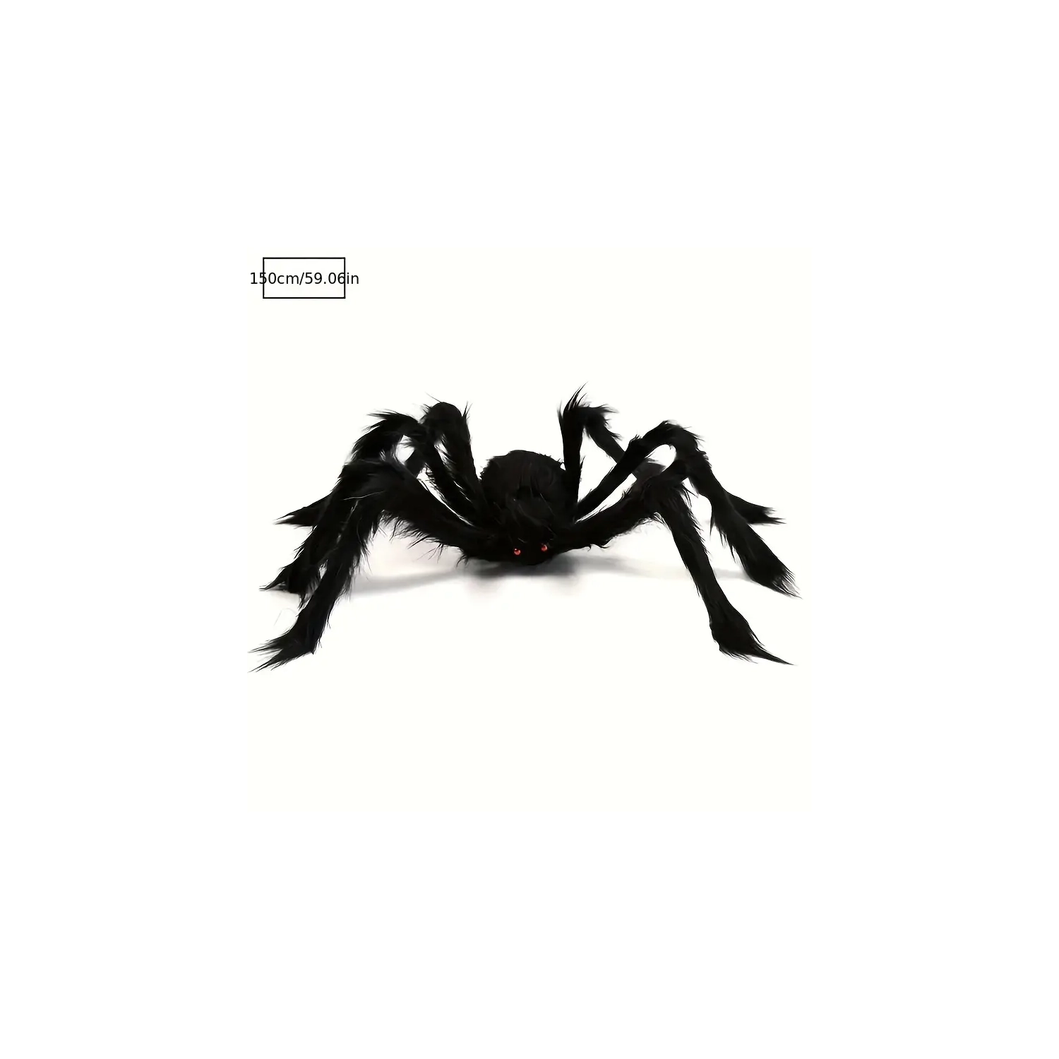 Giant 5ft Black Spider Halloween Decoration – Indoor/Outdoor Haunted House Decor, Durable Polyester