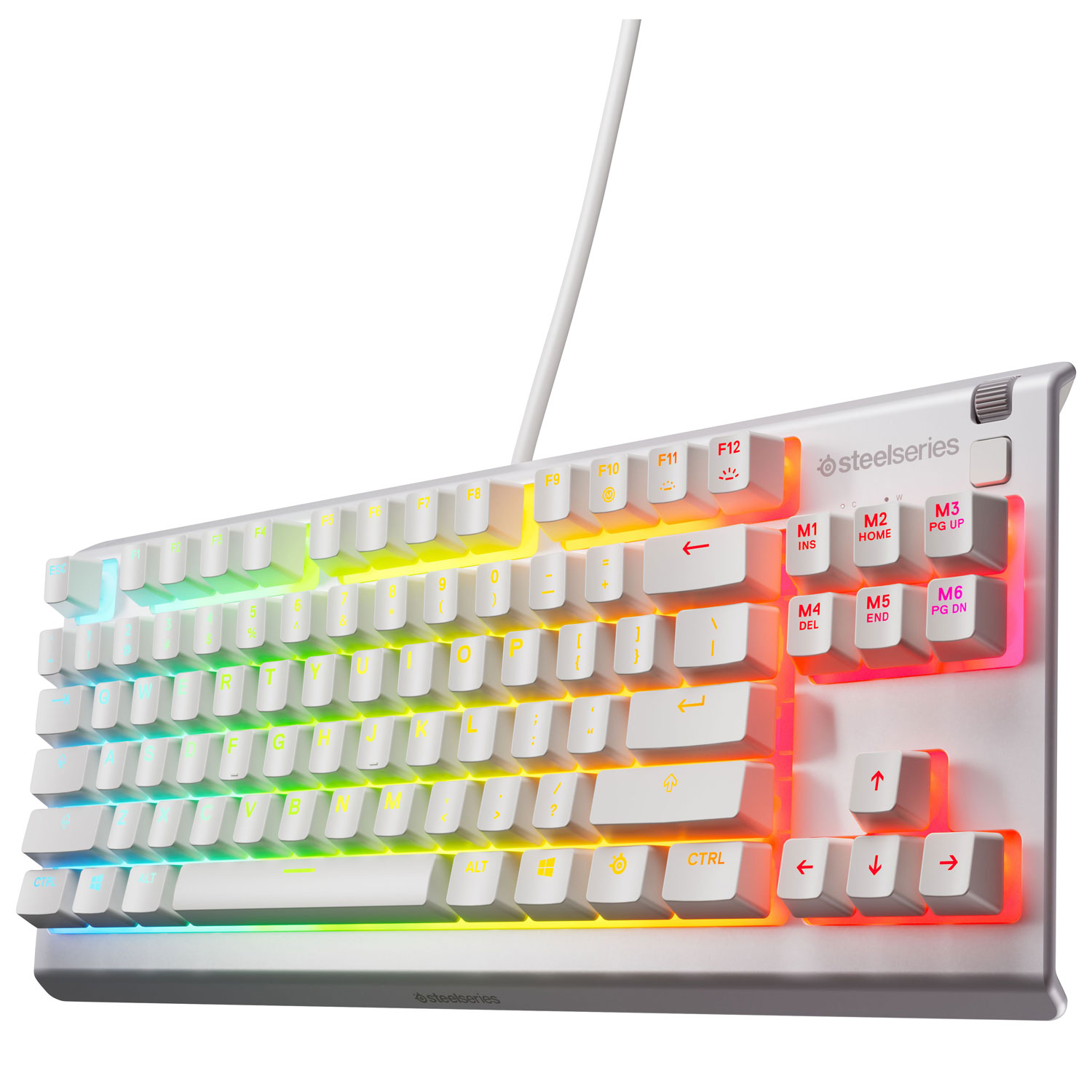 キーボード SteelSeries APEX PRO TKL Gen 3 White Steelseries Apex 3 Backlit TKL Ergonomic Gaming Keyboard - White