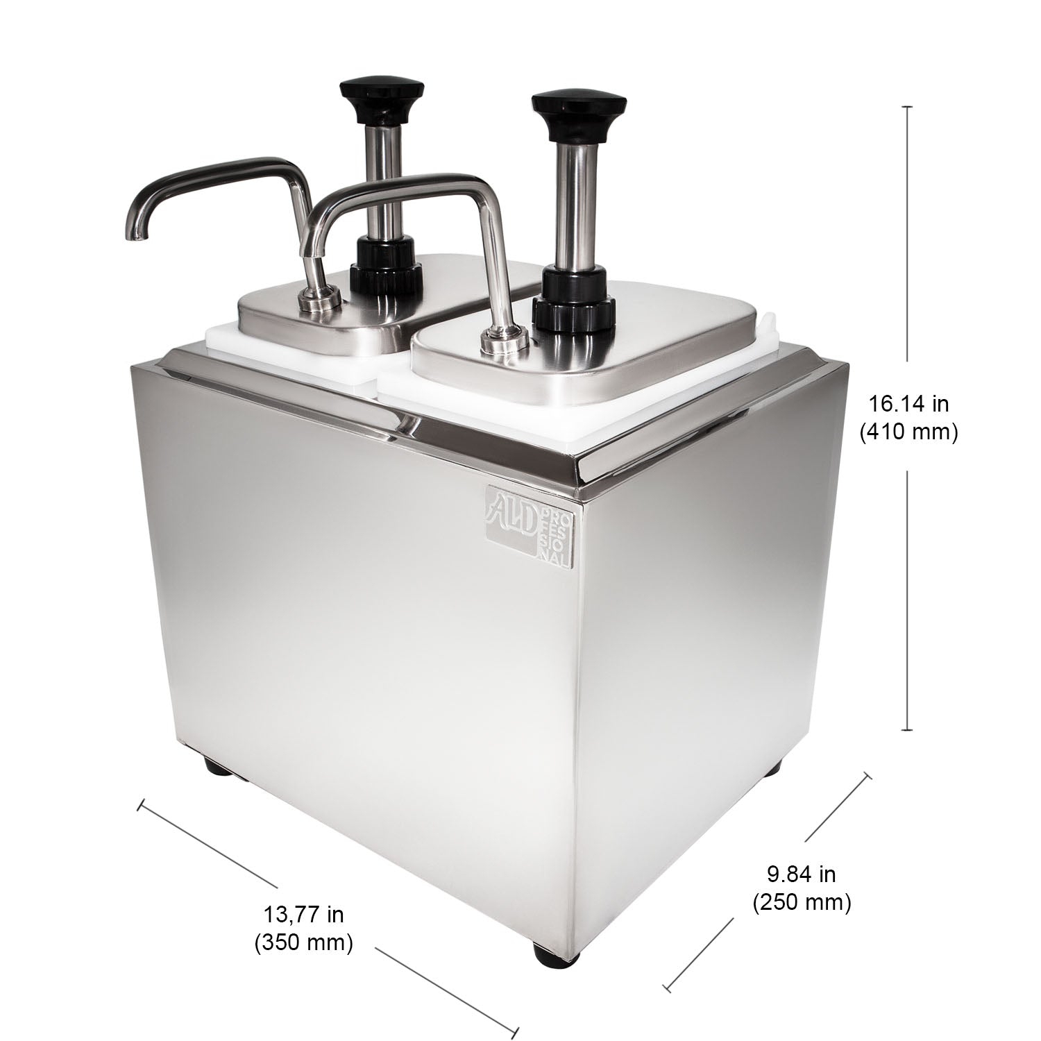 AP-315S Sauce Dispenser | 2-Bucket Sauce Pressure Pump | Double Sauce Dispenser | Commercial and Home Use