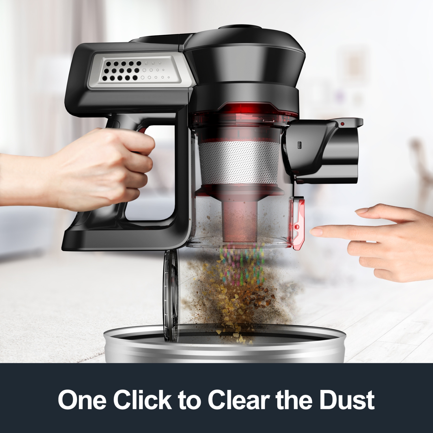 Aspirateurs pour la maison, puissant aspirateur sans fil à moteur de 40 kpa avec batterie amovible de 2200 mAH jusqu'à 45 minutes d'autonomie, 2