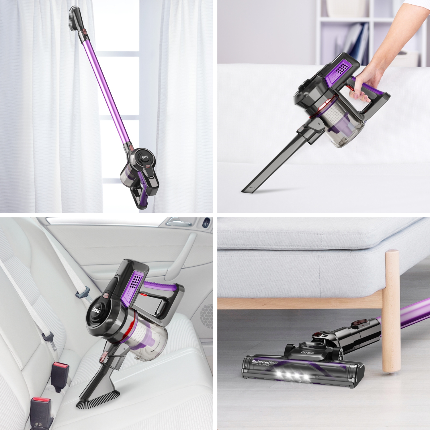 Vacuum Cleaners for Home, 45Kpa Powerful Motor Cordless Vacuum with Removable 2200mAH Battery up to 45 Mins Worktime, 2 Adjustable Modes and