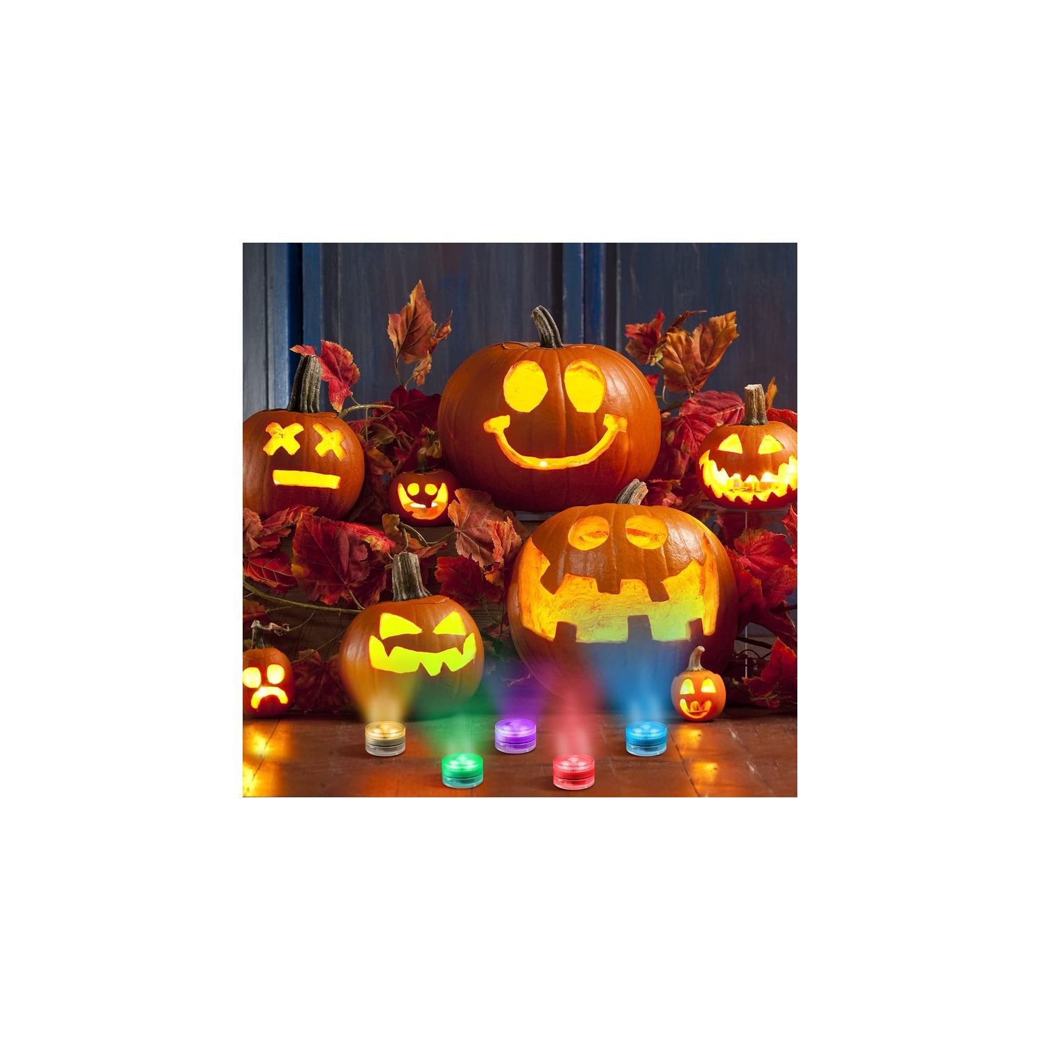 Mini Submersible LED Lights with Remote Control Tea Lights Small Underwater Lights Battery Powered Flameless LED Accent Light for Party Event Vase