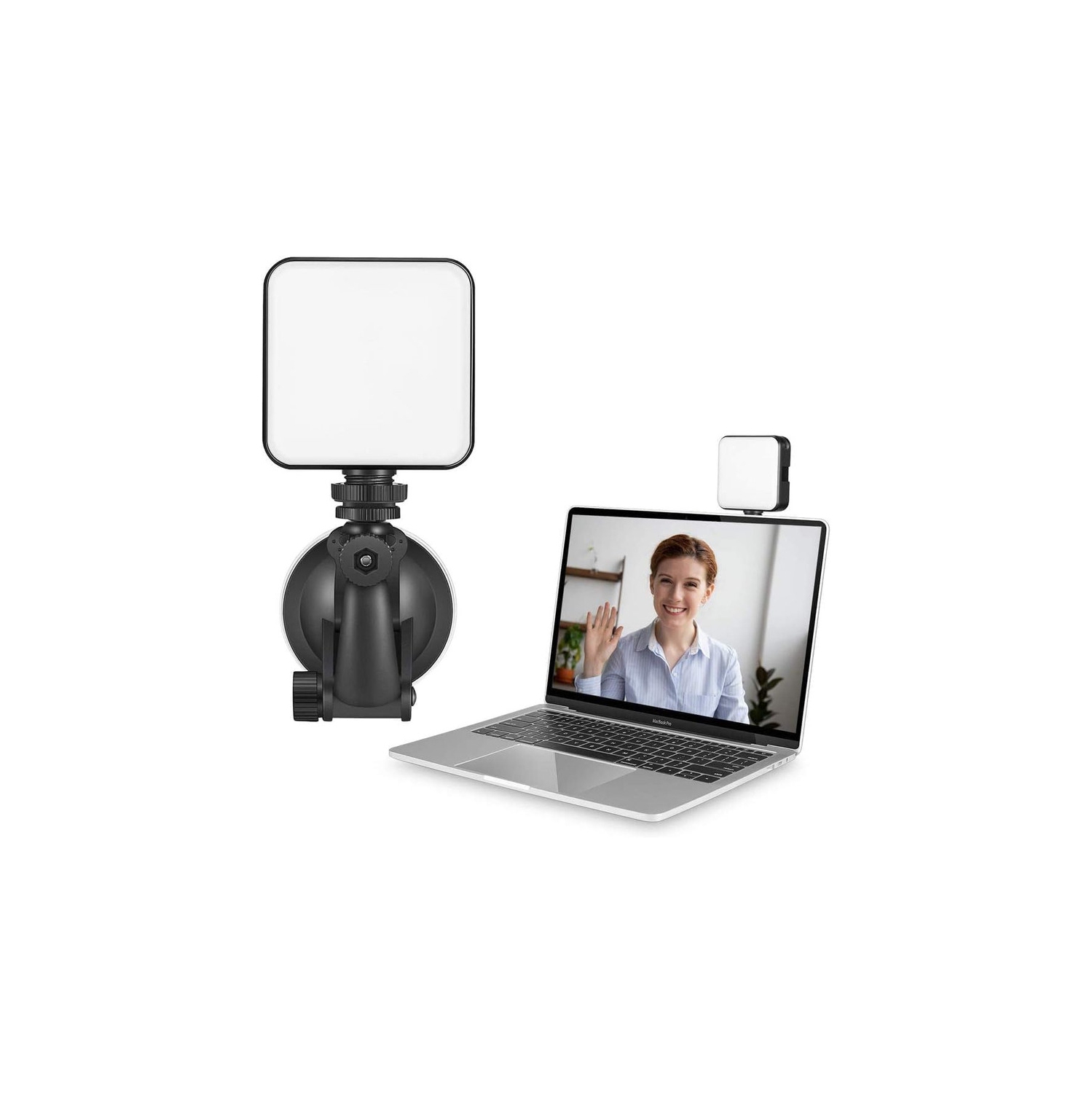 Video Conference Lighting Kit Adjustable Rechargeable LED Photography Fill Light Zoom Meeting Lighting