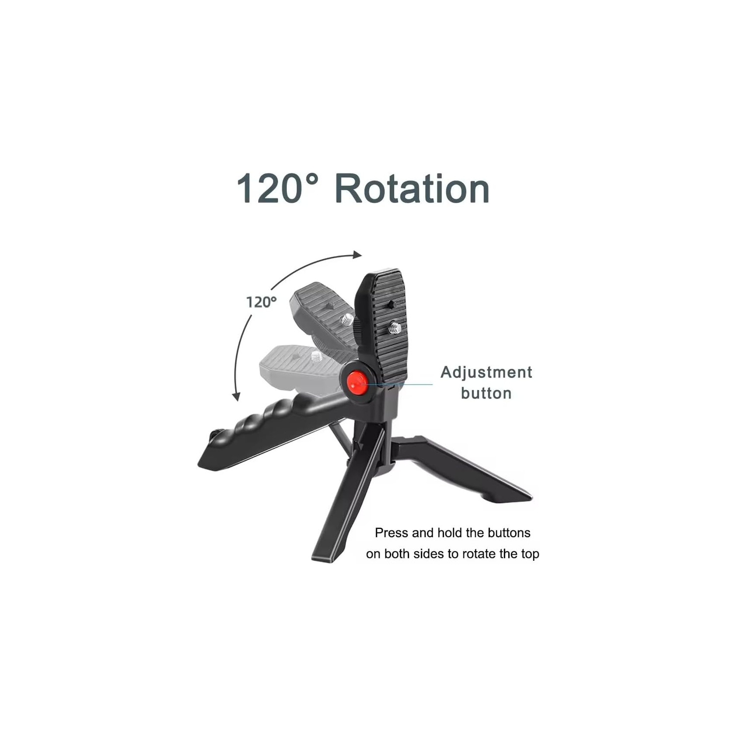 1pc - Compact Vlogging Kit with LED Light and Microphone | Pistol Grip Tripod for Stable Recording | Ideal for YouTube, TikTok Videos | Compatible