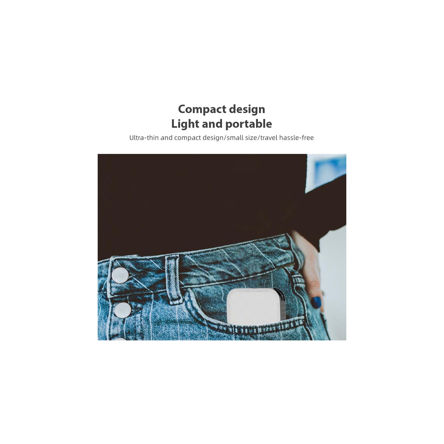 Lampe de conférence vidéo RVB de poche magnétique 2500K à 9000K avec intensité réglable 20 effets d'éclairage