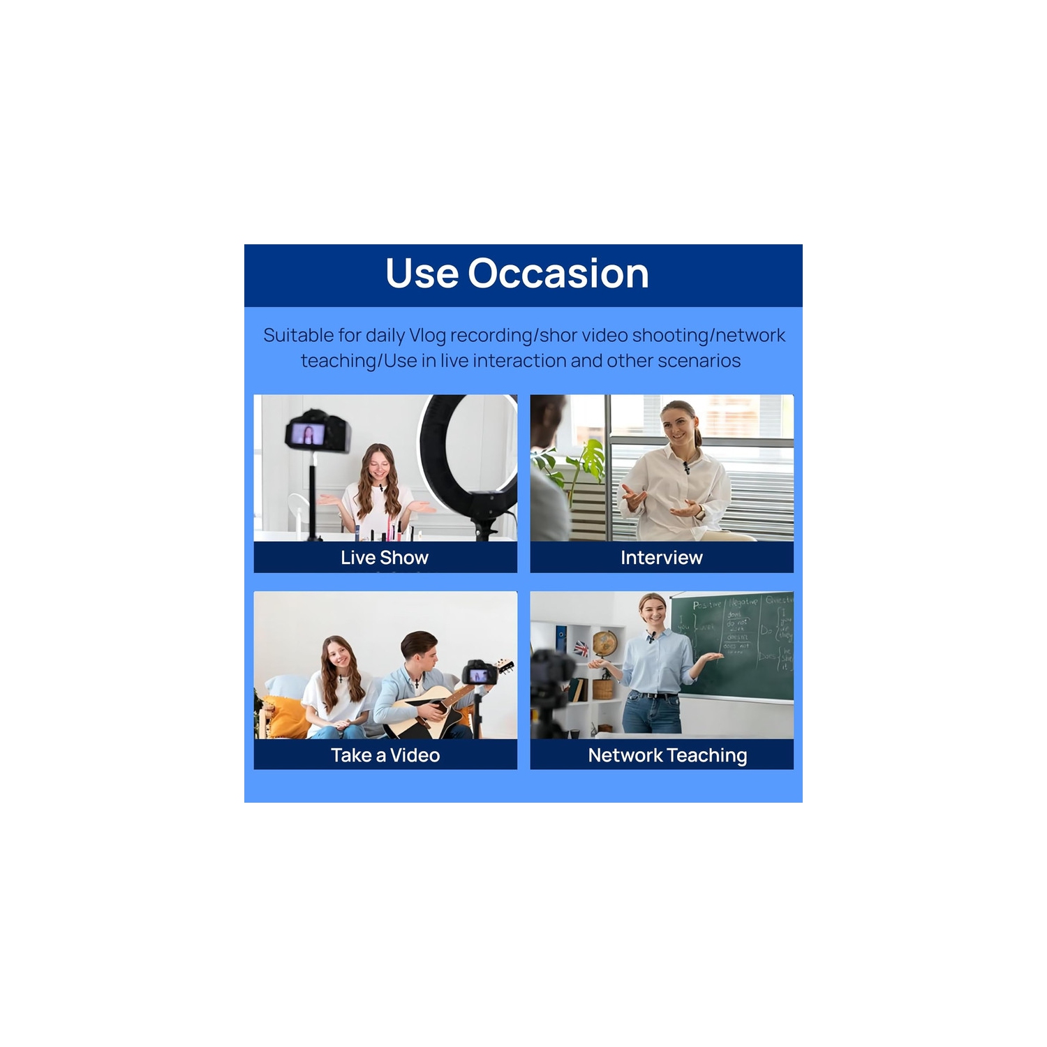 Micro-cravate sans fil, 2 mini microphone compatible avec iPhone/iPad/Android/PC, micro-cravate prêt à l'emploi