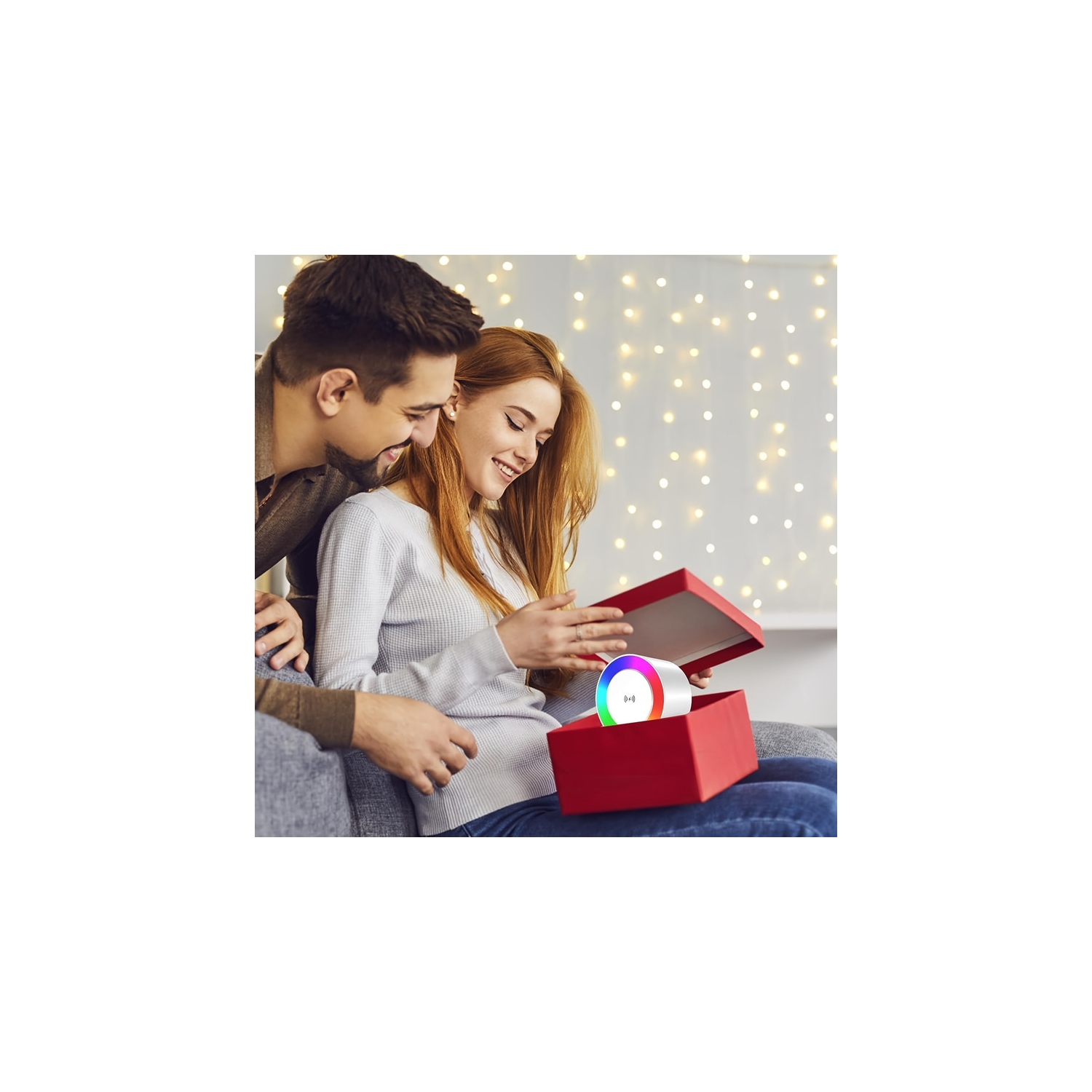 15 W Wireless Charger With Wireless Speaker And Night Light Induction Wireless Chargers With 5 RGB Light Modes Touch Dimmable Bedside Lamp Gifts For