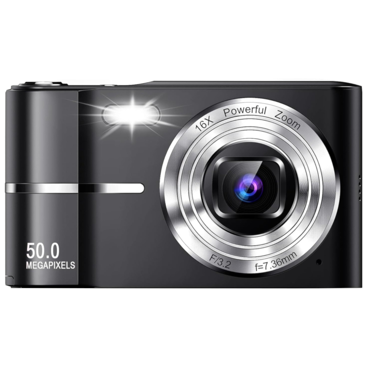 MAKATA Compact HD Digital Camera 50MP 16X Zoom HD 1080P Point and Shoot Camera 32GB Memory Card, Fun Camera for Boys Girls Kids Students Beginners