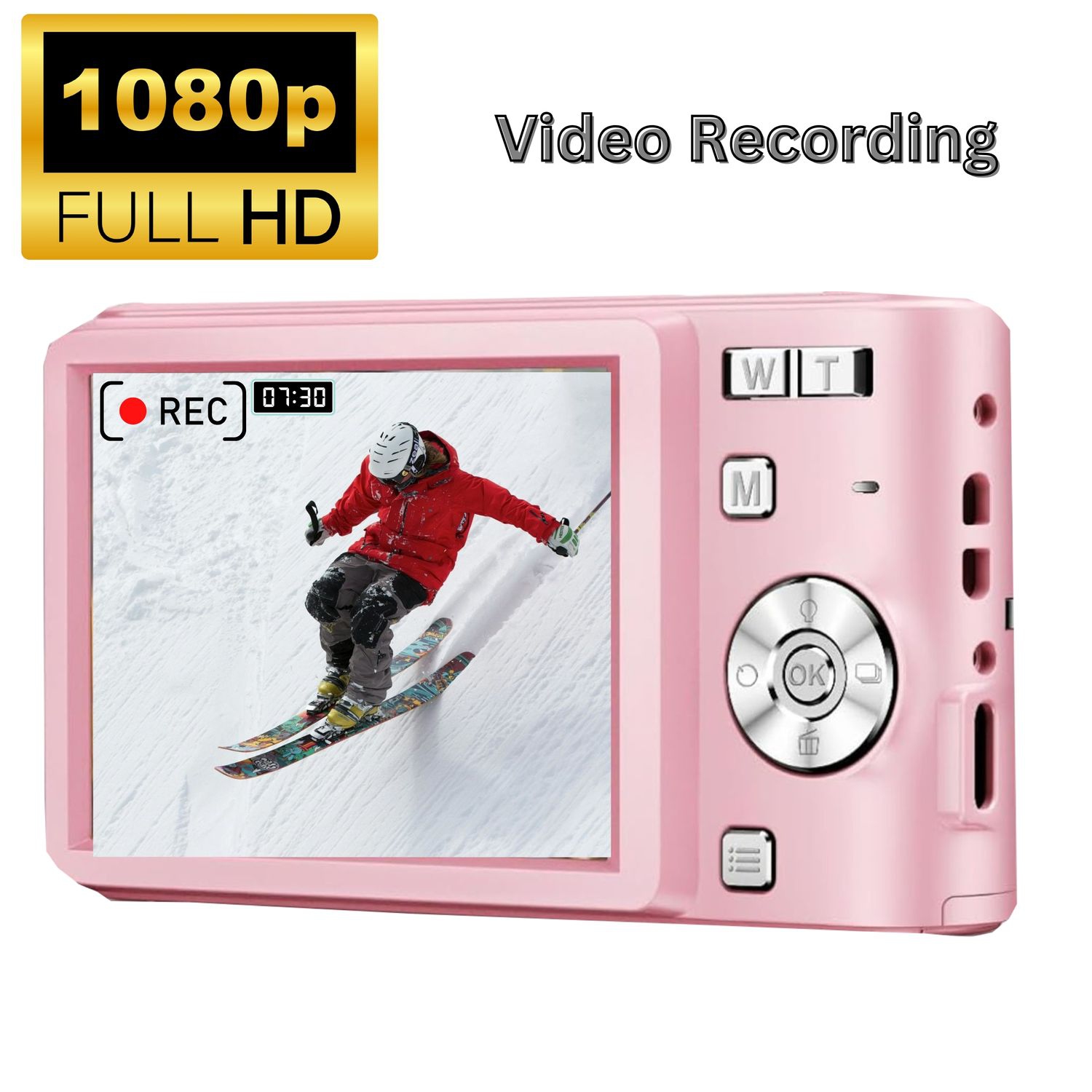 MAKATA Compact HD Digital Camera 50MP 16X Zoom HD 1080P Point and Shoot Camera 32GB Memory Card, Fun Camera for Boys Girls Kids Students Beginners