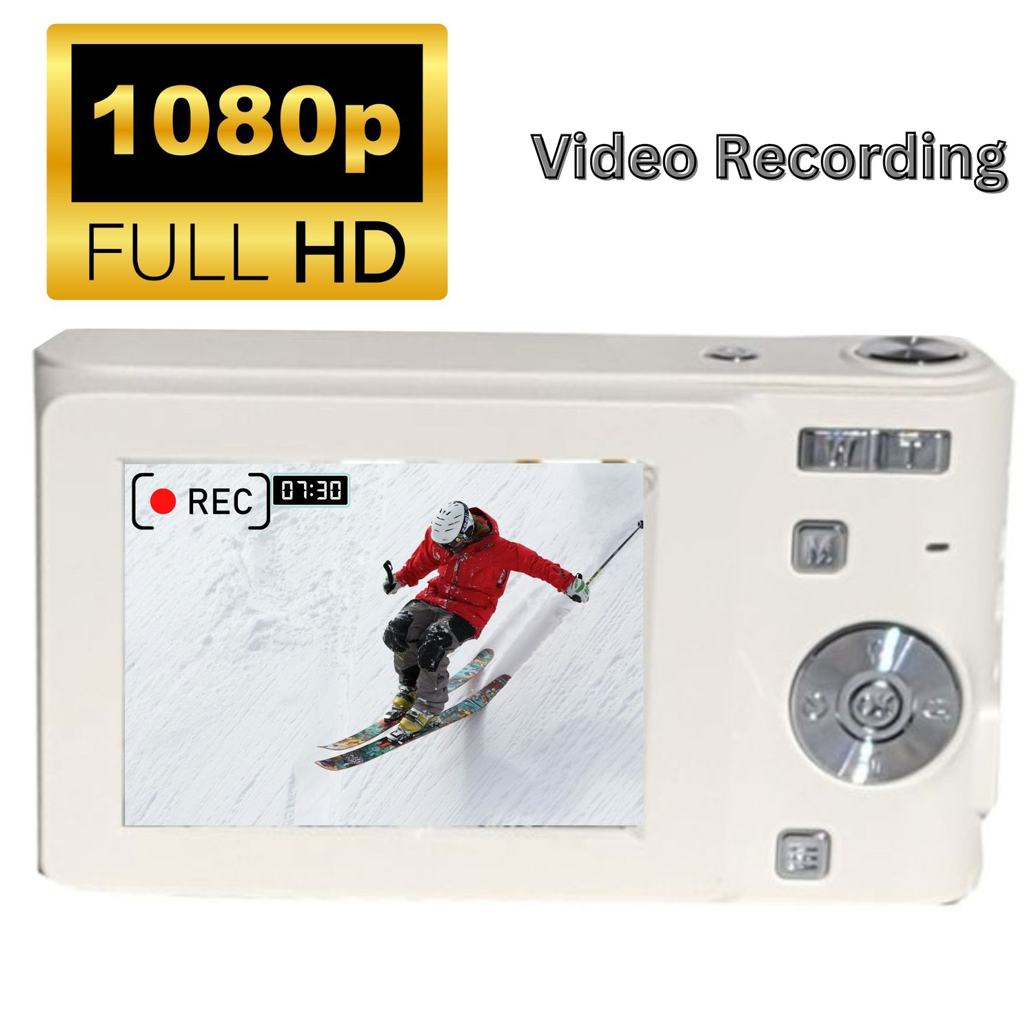 Appareil photo numérique HD compact 50&nbsp;Mpx 16X Zoom HD 1080p Appareil photo automatique 32&nbsp;Go, Caméra amusante pour filles Enfants