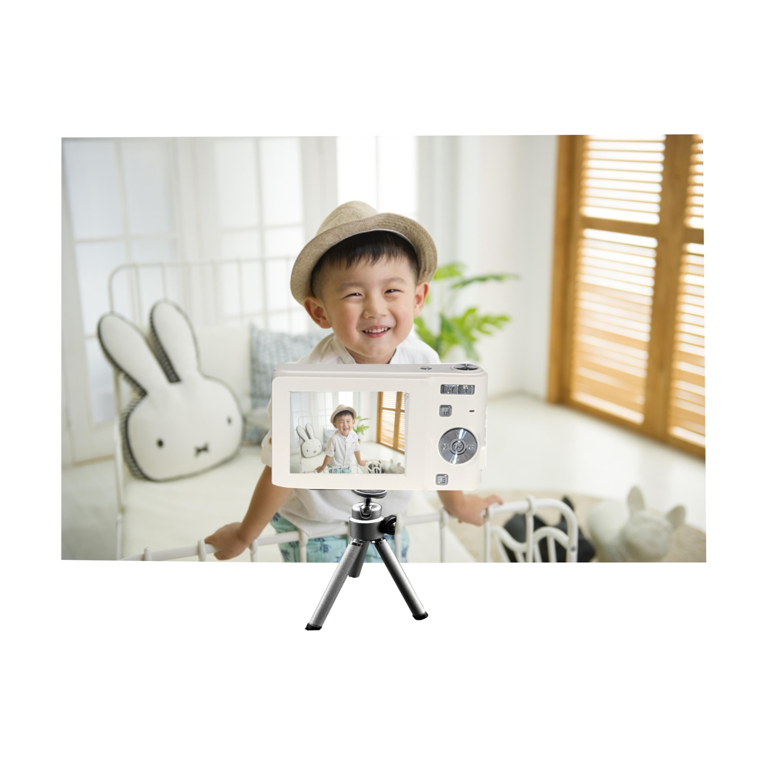 Appareil photo numérique HD compact 50&nbsp;Mpx 16X Zoom HD 1080p Appareil photo automatique 32&nbsp;Go, Caméra amusante pour filles Enfants