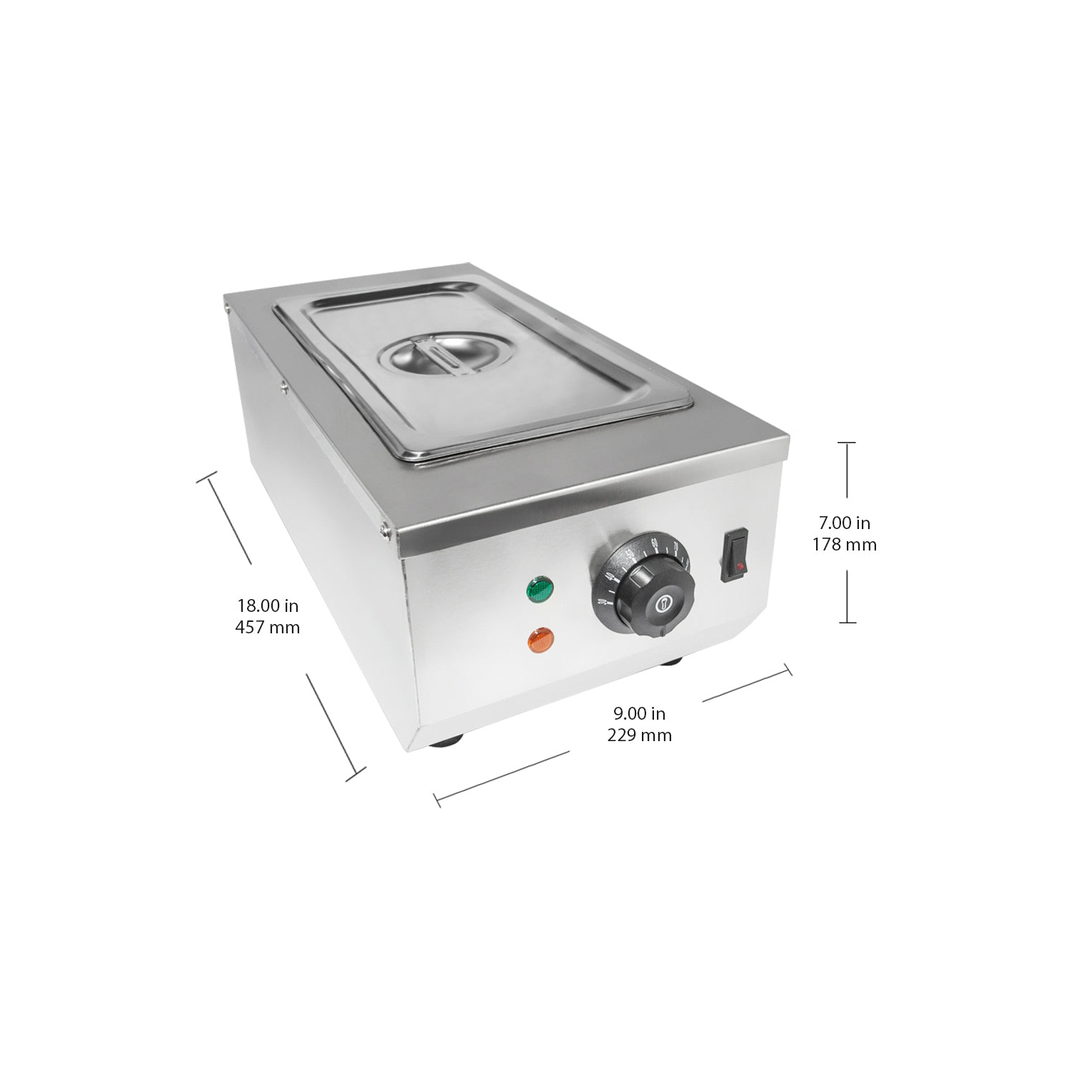 Aldkitchen electric food warmer | 1-tank chocolate melting pot | 9 lbs capacity | 110v