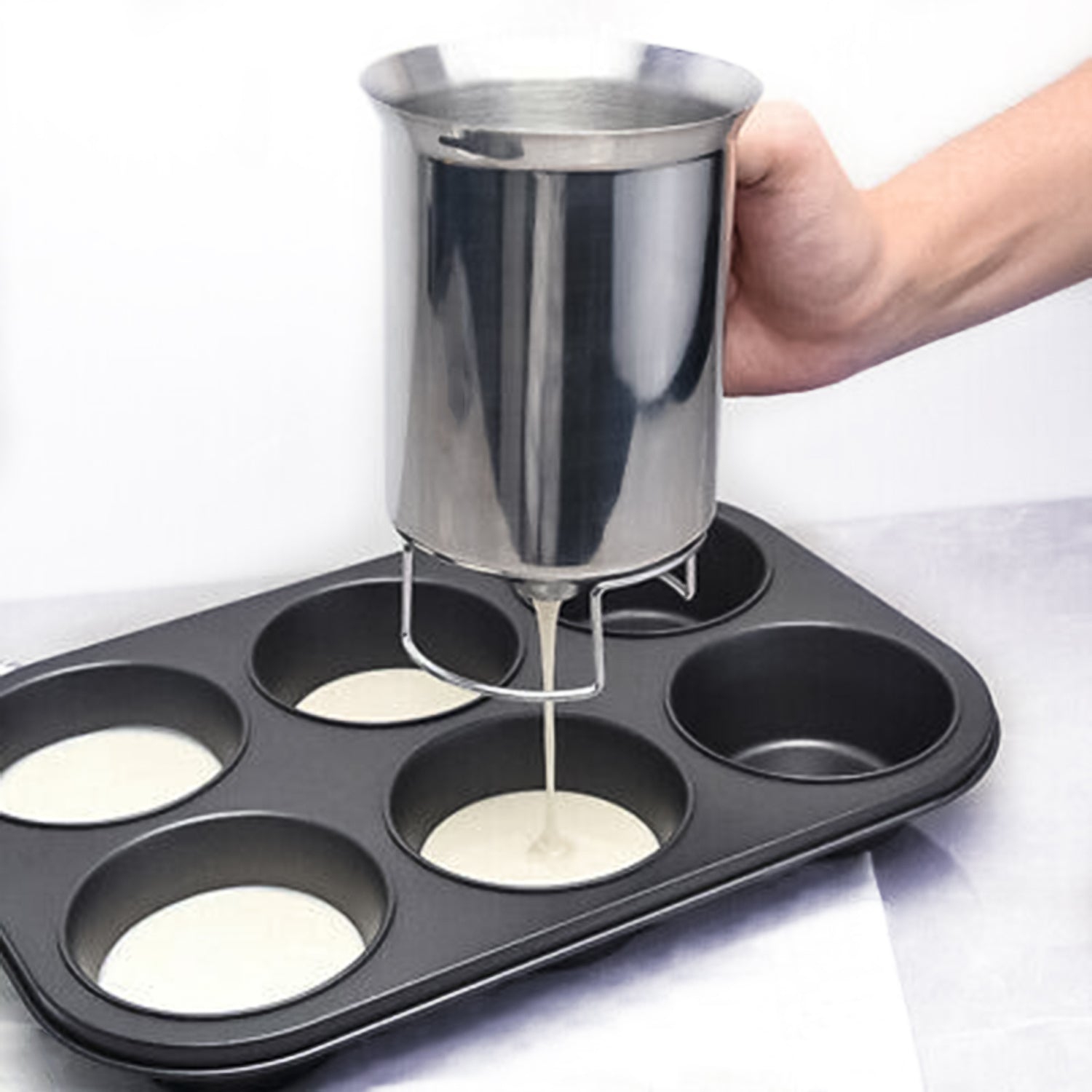 Aldkitchen dough dispenser | stainless steel batter dispenser | 0.8 l