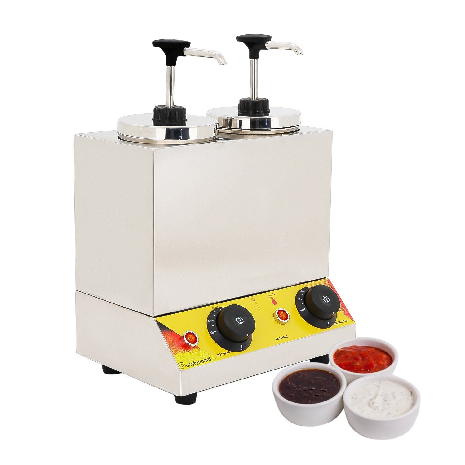 AP-314S Electric Sauce Dispenser | Double-Head Topping Warmer | Sauce Dispenser | Commercial Use | 110V