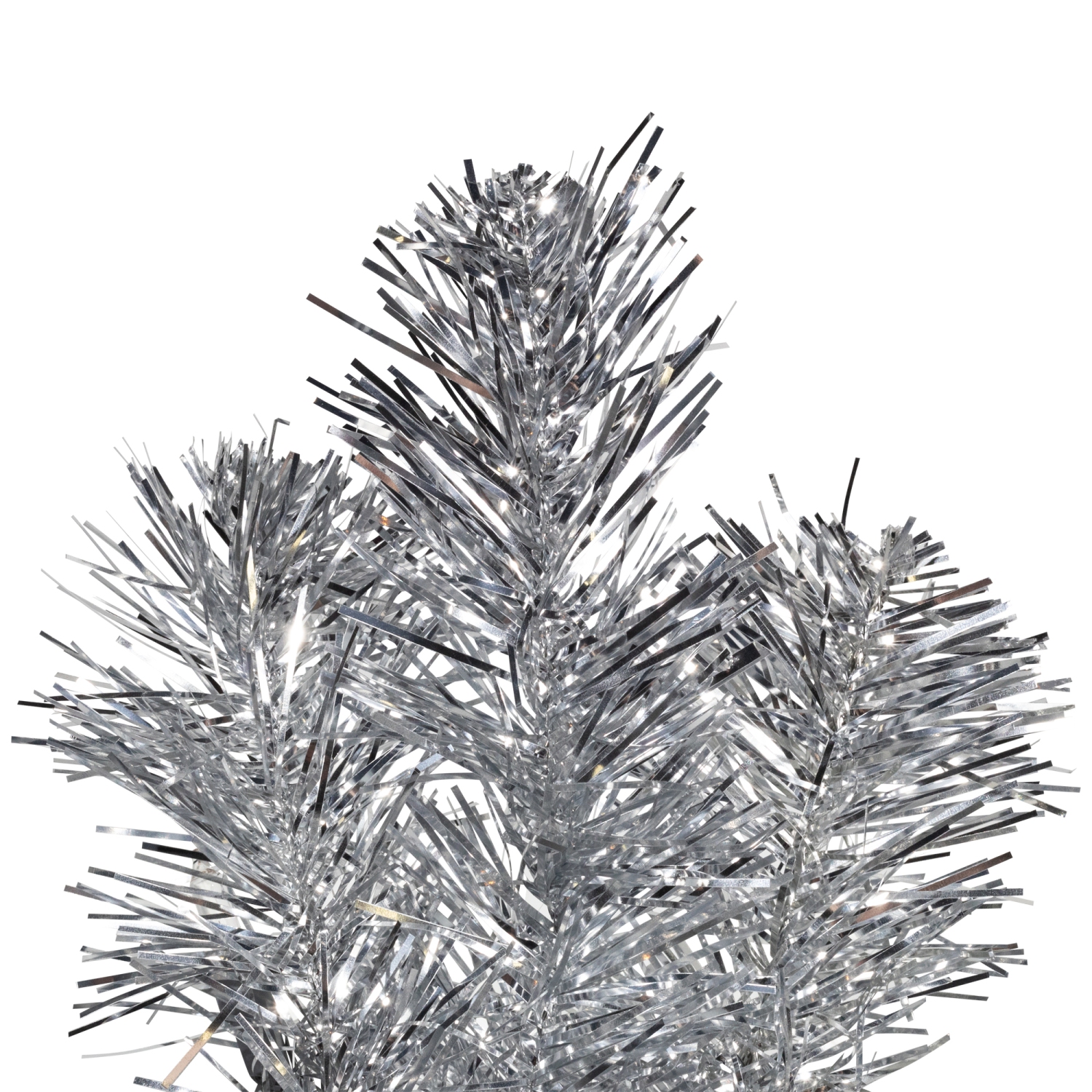 Artificial Tinsel Christmas Tree - 9' - Silver - Unlit