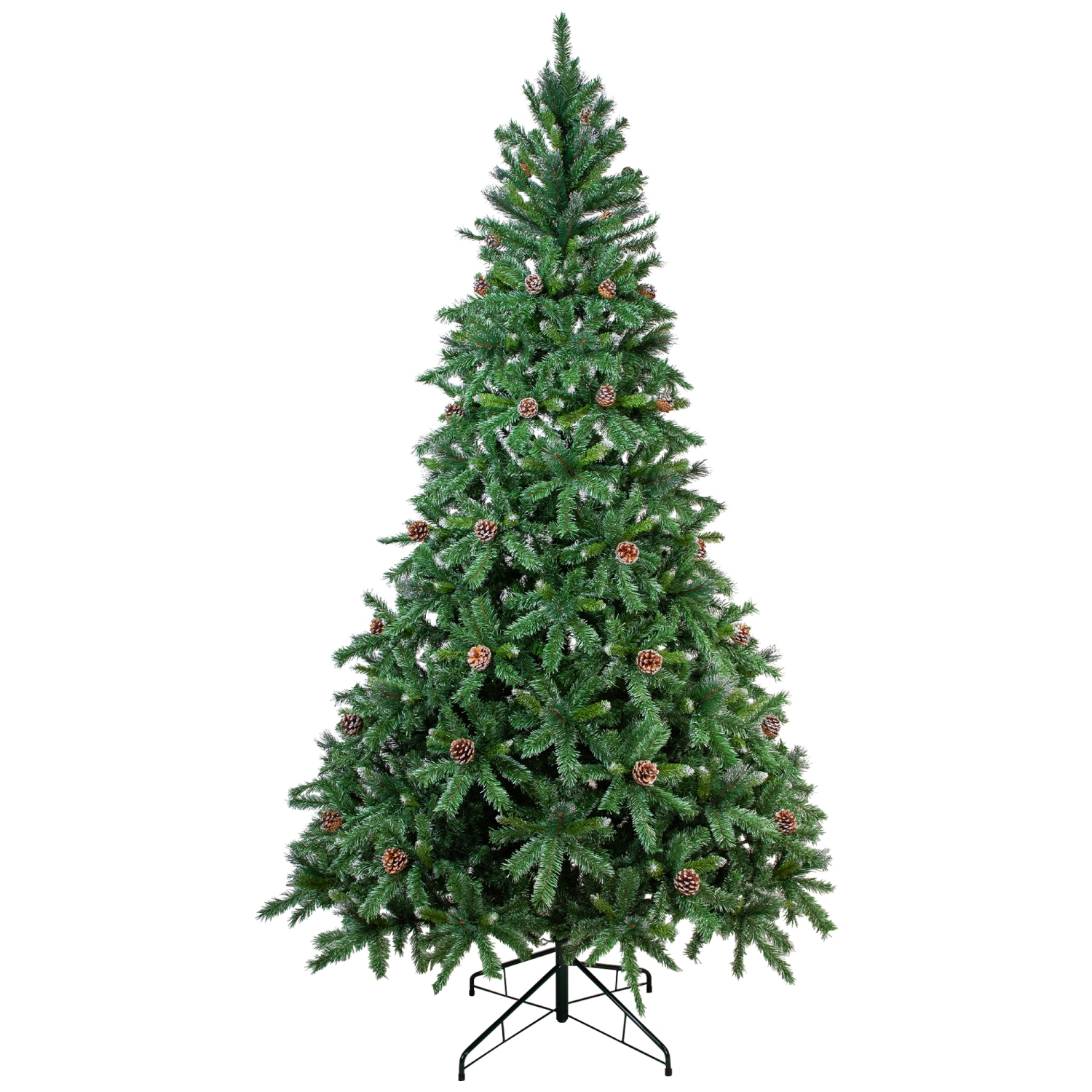 Full Two-Tone Buckeye Glittered Pine Artificial Christmas Tree - 12' - Unlit