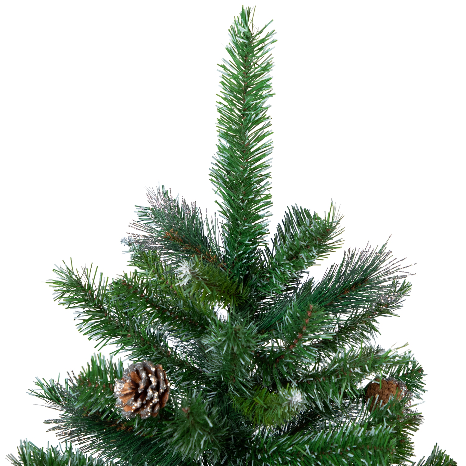 Full Two-Tone Buckeye Glittered Pine Artificial Christmas Tree - 12' - Unlit