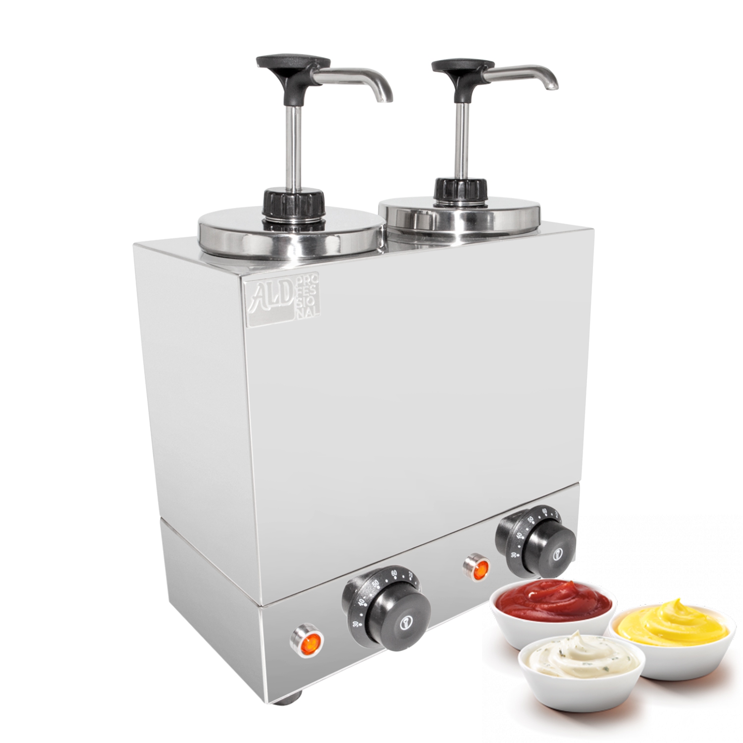 AP-314 Sauce Dispenser | 2-Head Sauce Warmer | Hot Fudge Warmer | 110V