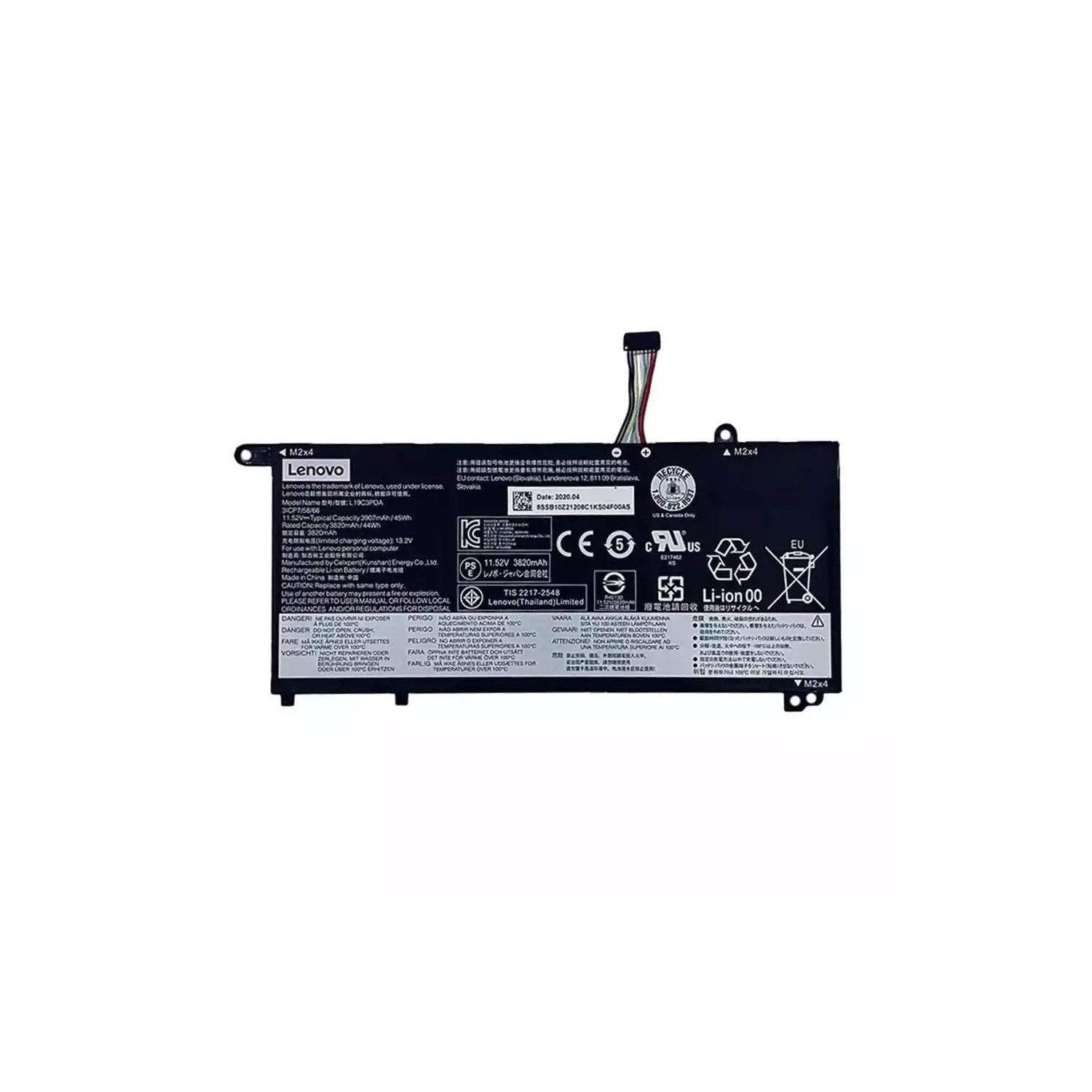 Nouvelle batterie d'origine Lenovo L19C3PDA L19D3PDA L19L3PDA L19M3PDA 45WH