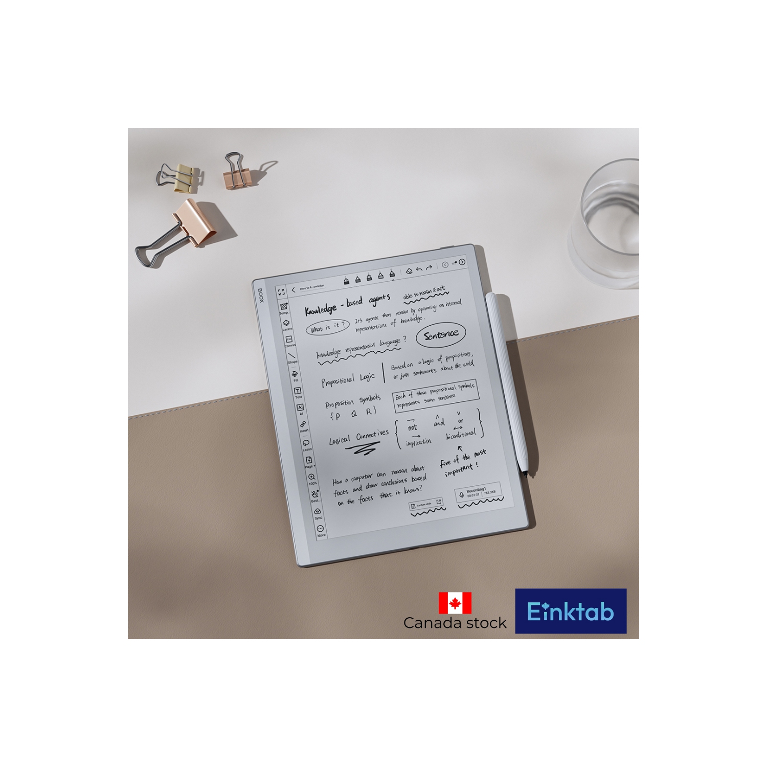 BOOX Go 10.3 Monochrome E-Ink Tablet + Original Magnetic Cover + Pen Tips Bundle