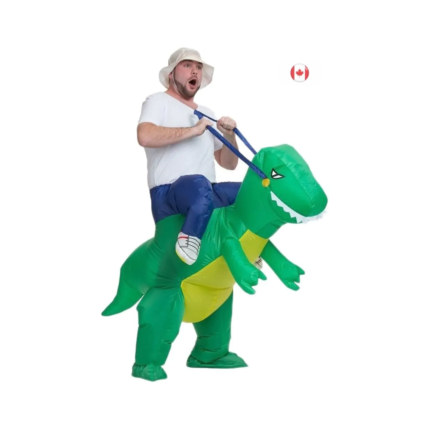 Inflatable Dinosaur T-Rex Costume – Blow-Up Animal Suit for Halloween Party, Perfect for Adults & Kids
